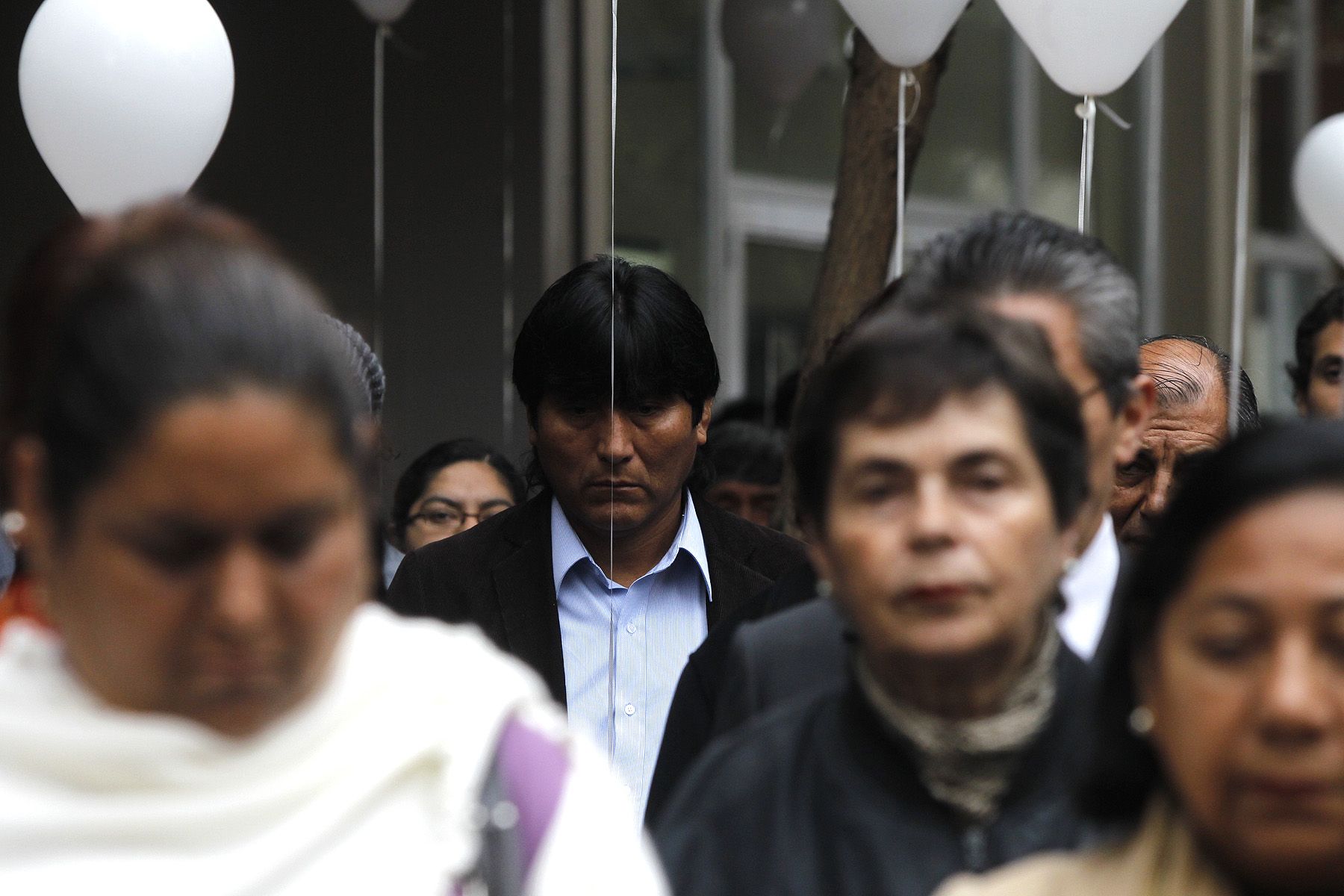 Minuto de silencio al cumplirse los 20 años del atentado terrorista en la calle Tarata en Miraflores.Foto: ANDINA/Carlos Lezama.