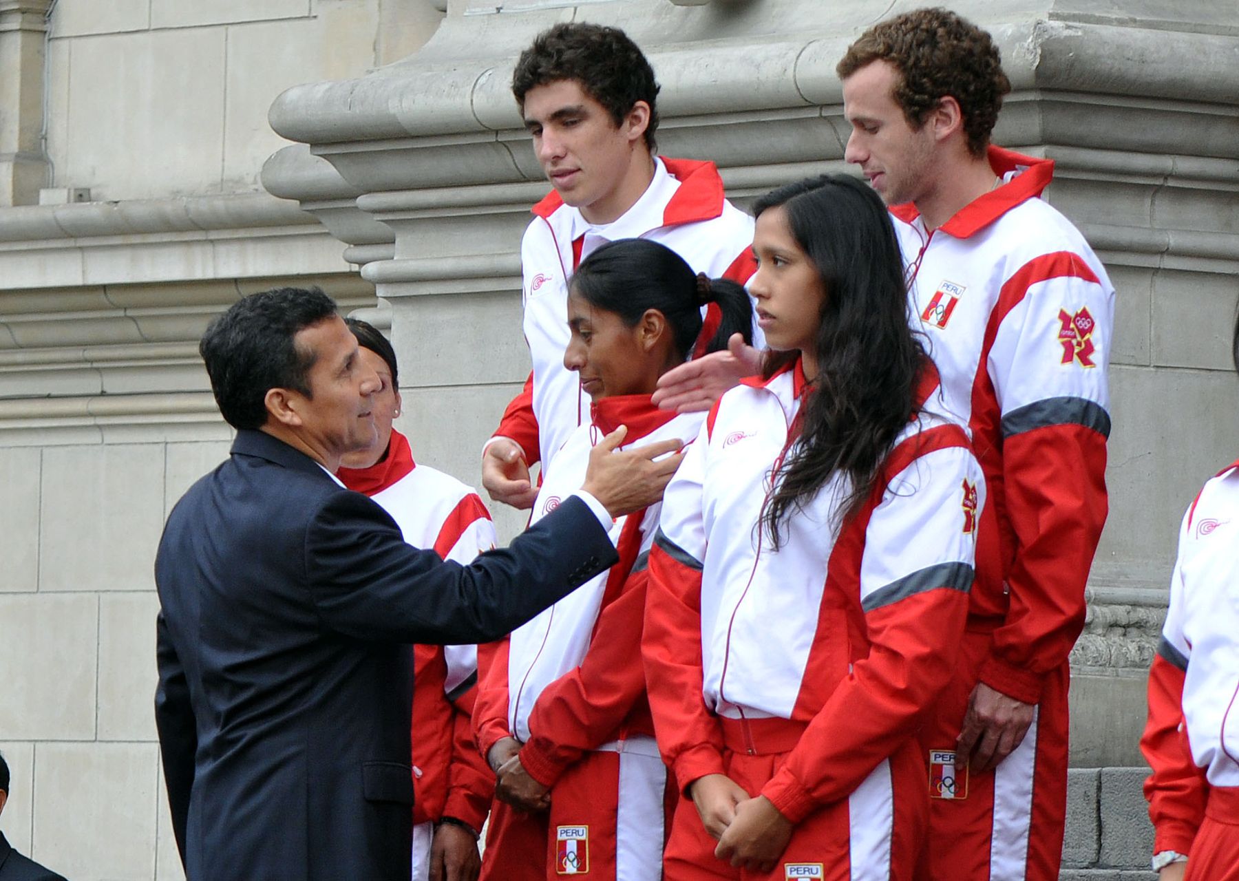 Jefe de Estado, Ollanta Humala, despide a delegación nacional que participará en Olimpiadas de Londres 2012. Foto: ANDINA/Prensa Presidencia