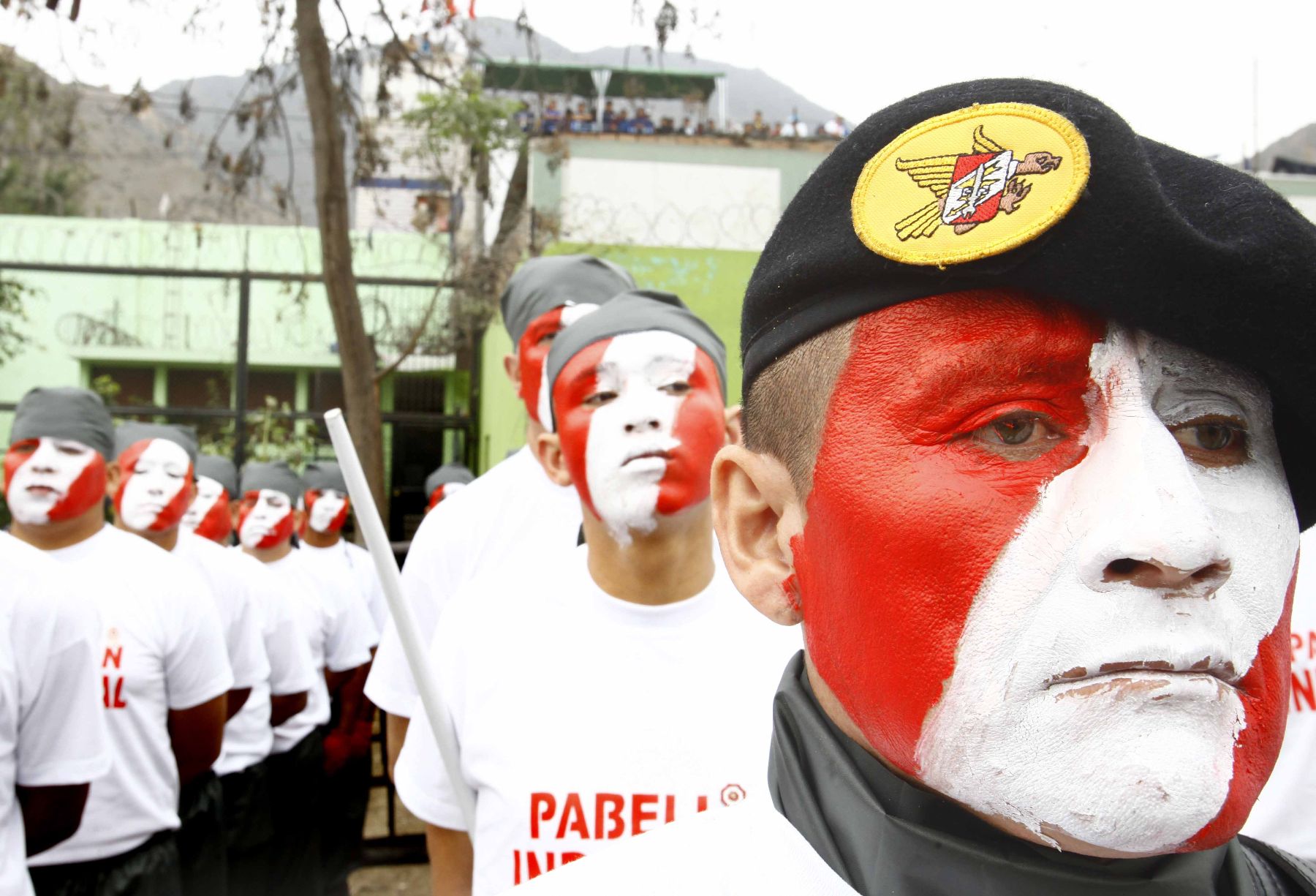 Internos del Penal Lurigancho participan en desfile por motivos de las fiestas patrias.
Foto: ANDINA/archivo