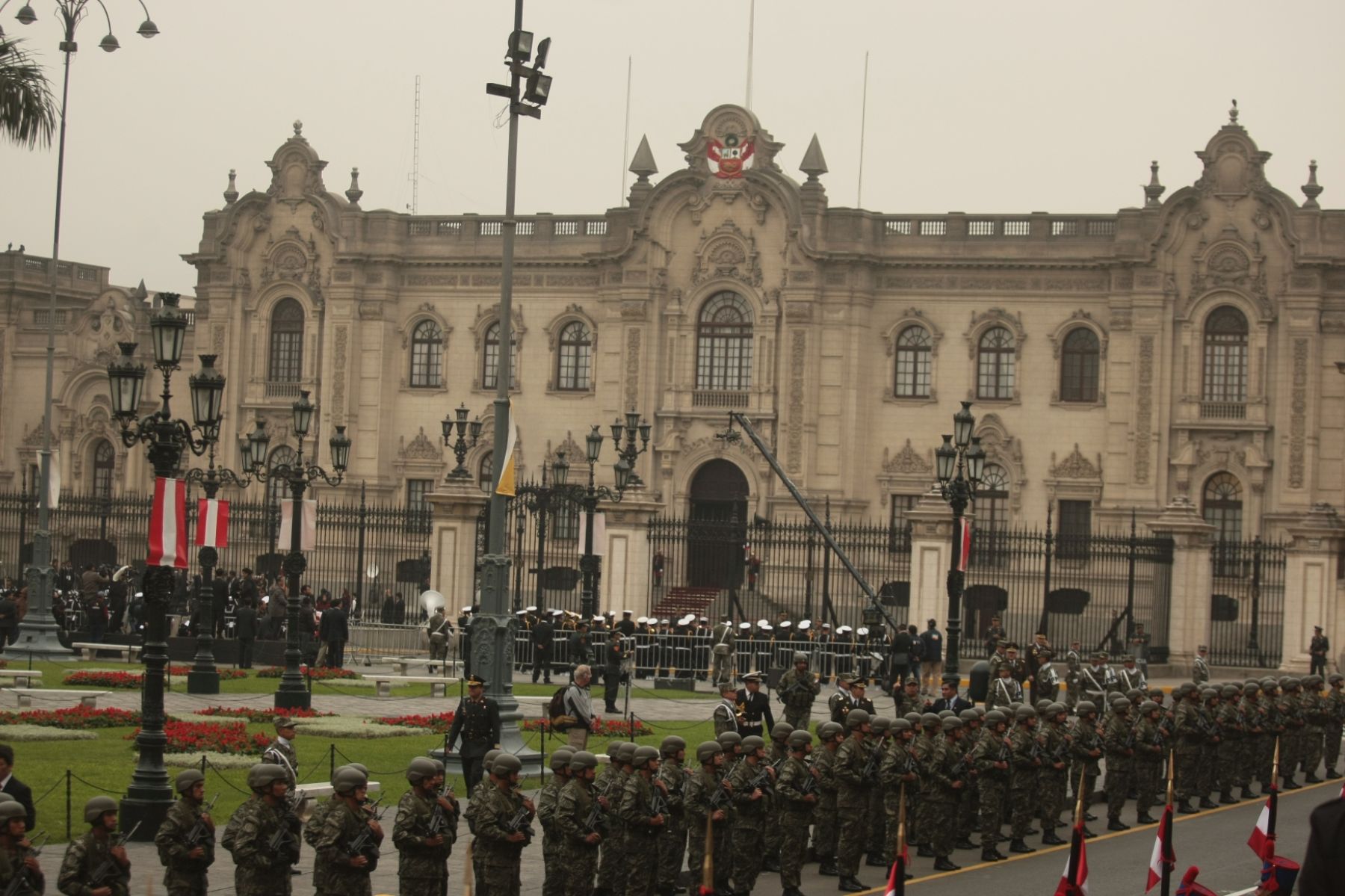 Frontis de Palacio de Gobierno.
Foto: ANDINA/Juan Carlos Guzmán Negrini.
