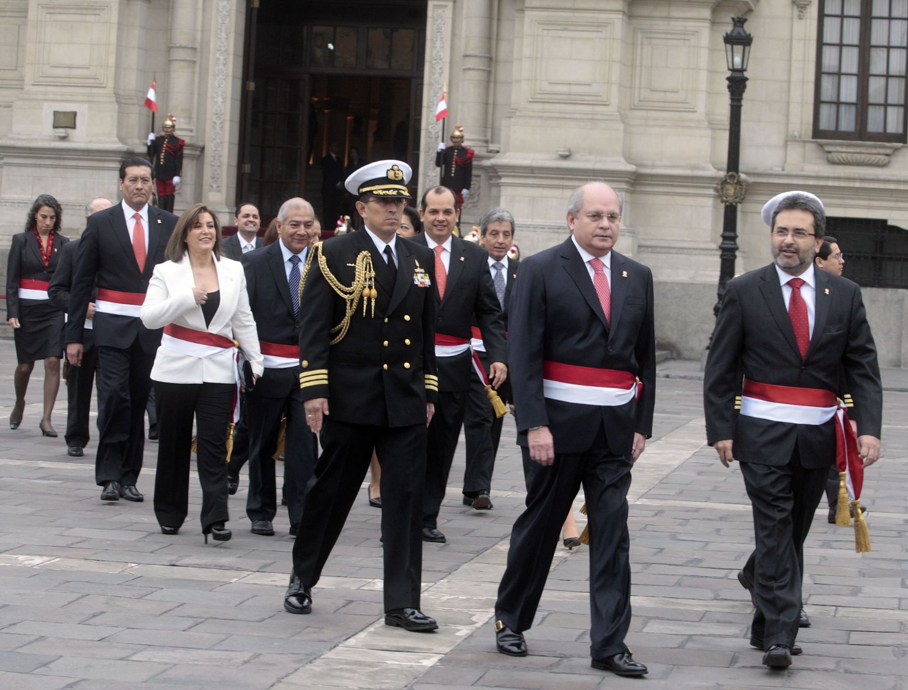 Ministros de estado a su salida de Palacio de Gobierno.Foto: ANDINA/Jack Ramón
