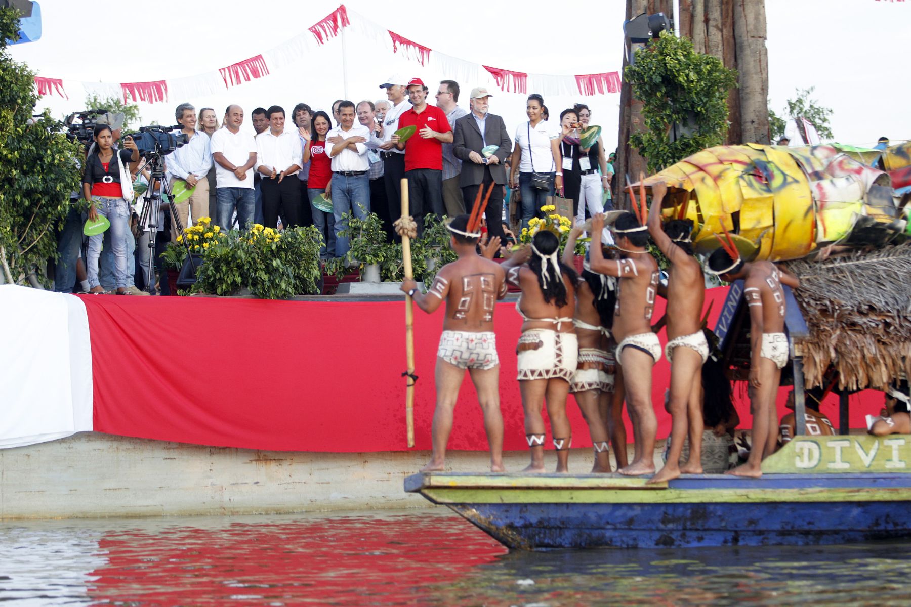 Presidente Ollanta Humala  participa en la ceremonia de reconocimiento a la Amazonía como “Maravilla Natural del Mundo”Foto: ANDINA/Prensa Presidencia