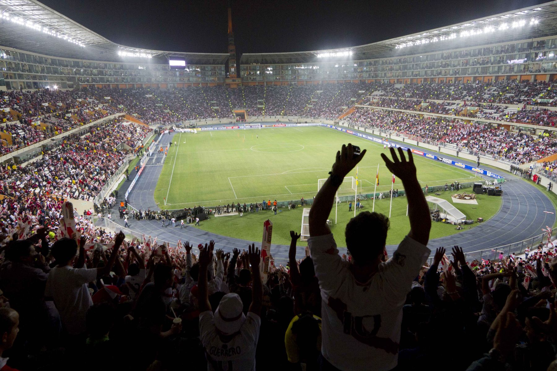 Vista panomarica del Estadio Nacional para el partido entre Peru y Velezuela por Eliminatorias al mundial Brasil 2014. Foto: ANDINA/Marco del Río