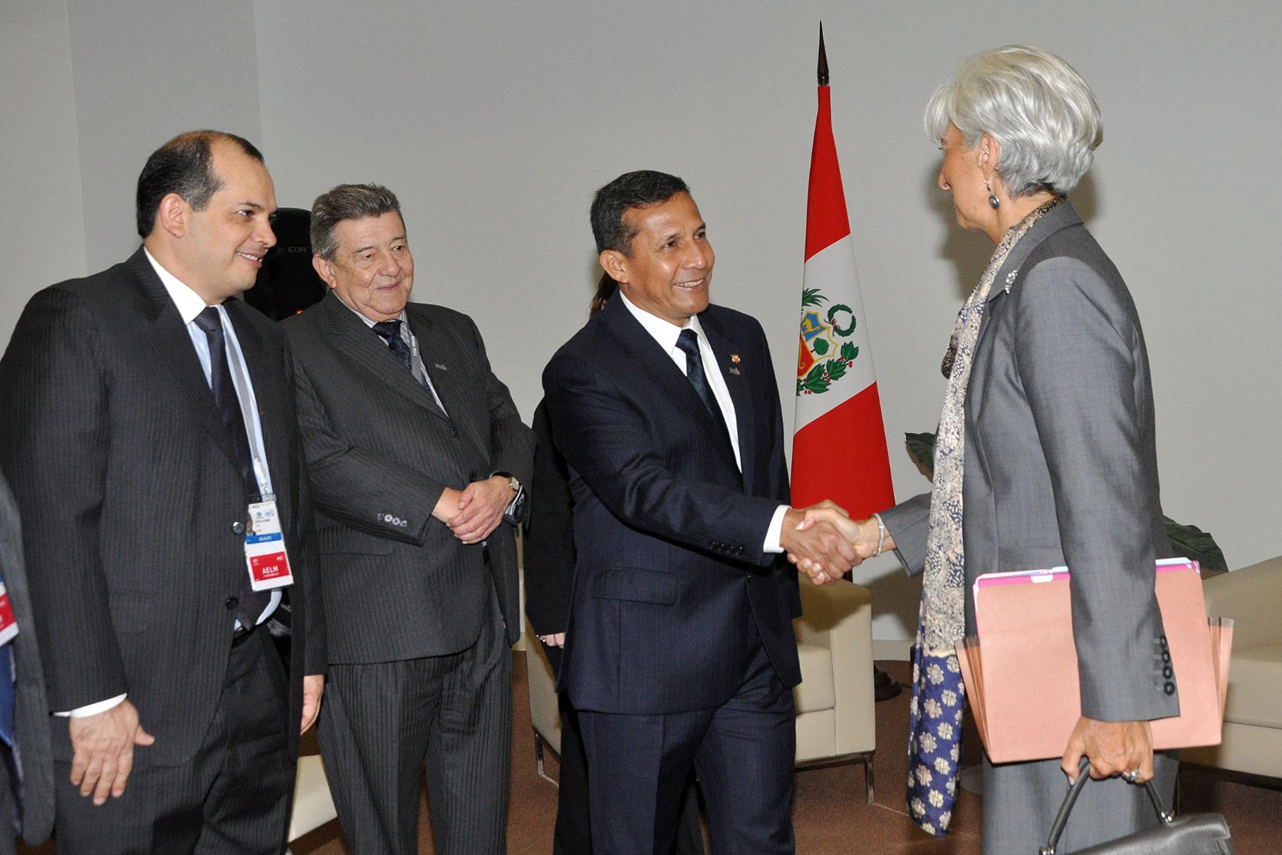 Presidente de la Republica Ollanta Humala , se reunió con  Christine  Lagarde, Directora del Fondo Monetario Internacional  en el marco de la XX Cumbre de Líderes del Foro de Cooperación Económica Asia–Pacífico (APEC).Foto: ANDINA/Prensa Presidencia