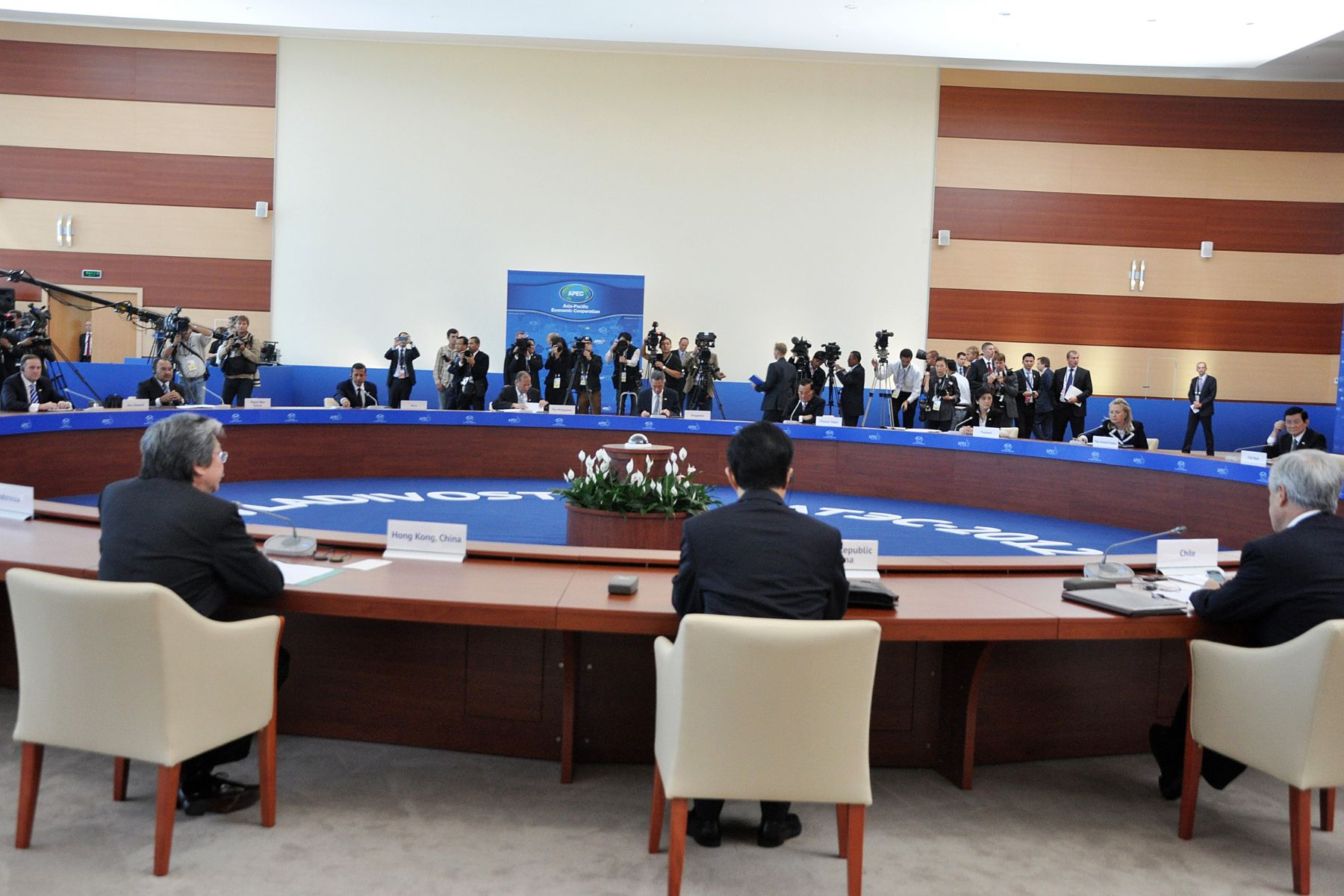 Jefe del Estado, Ollanta Humala, participó en 2da sesión de trabajo de  la XX Cumbre de líderes del APEC 2012, en Vladivostok..Foto: ANDINA/Prensa Presidencia