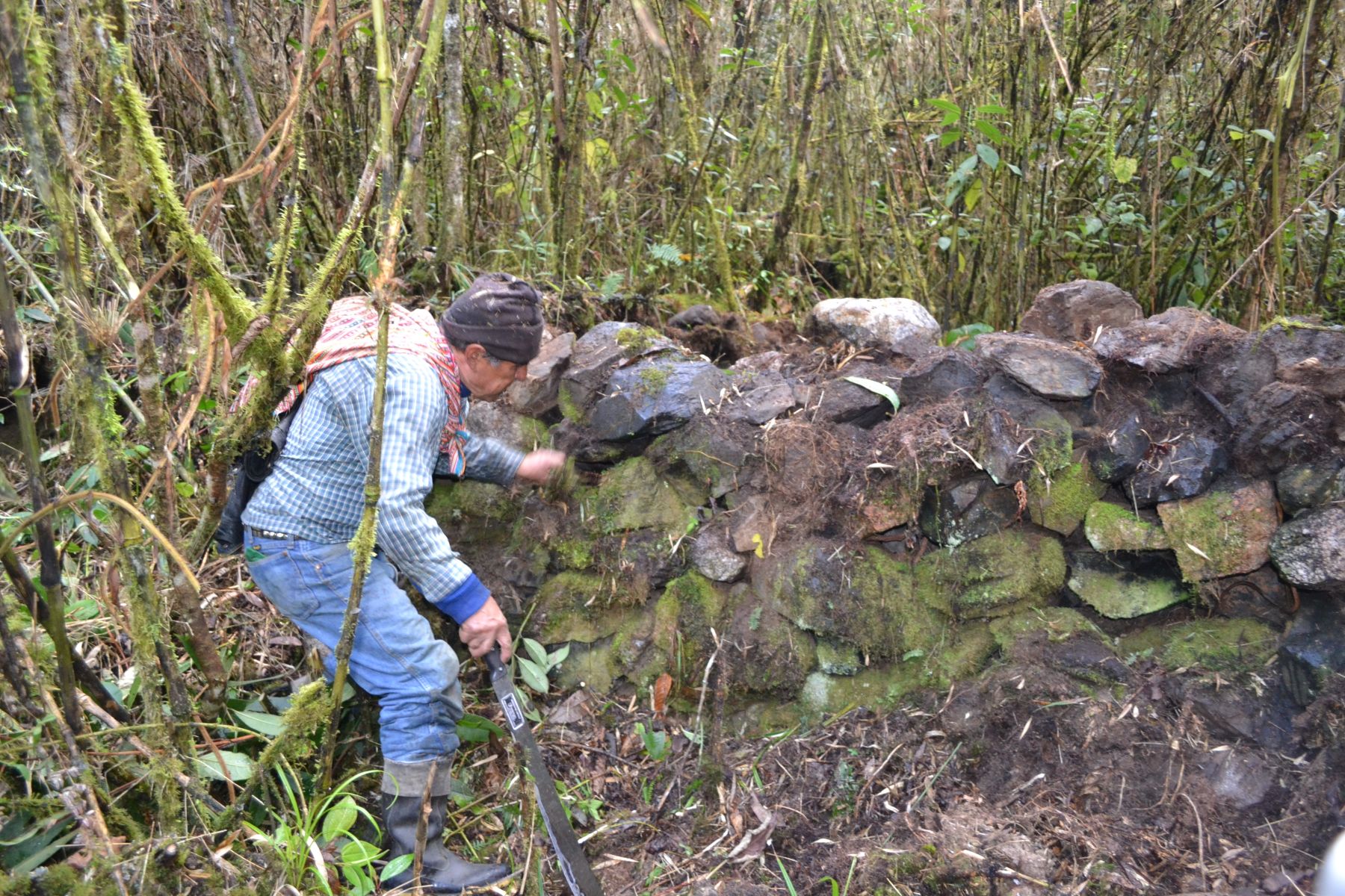 Restos arqueológicos de ciudadela Catalina Huanca en Junín.