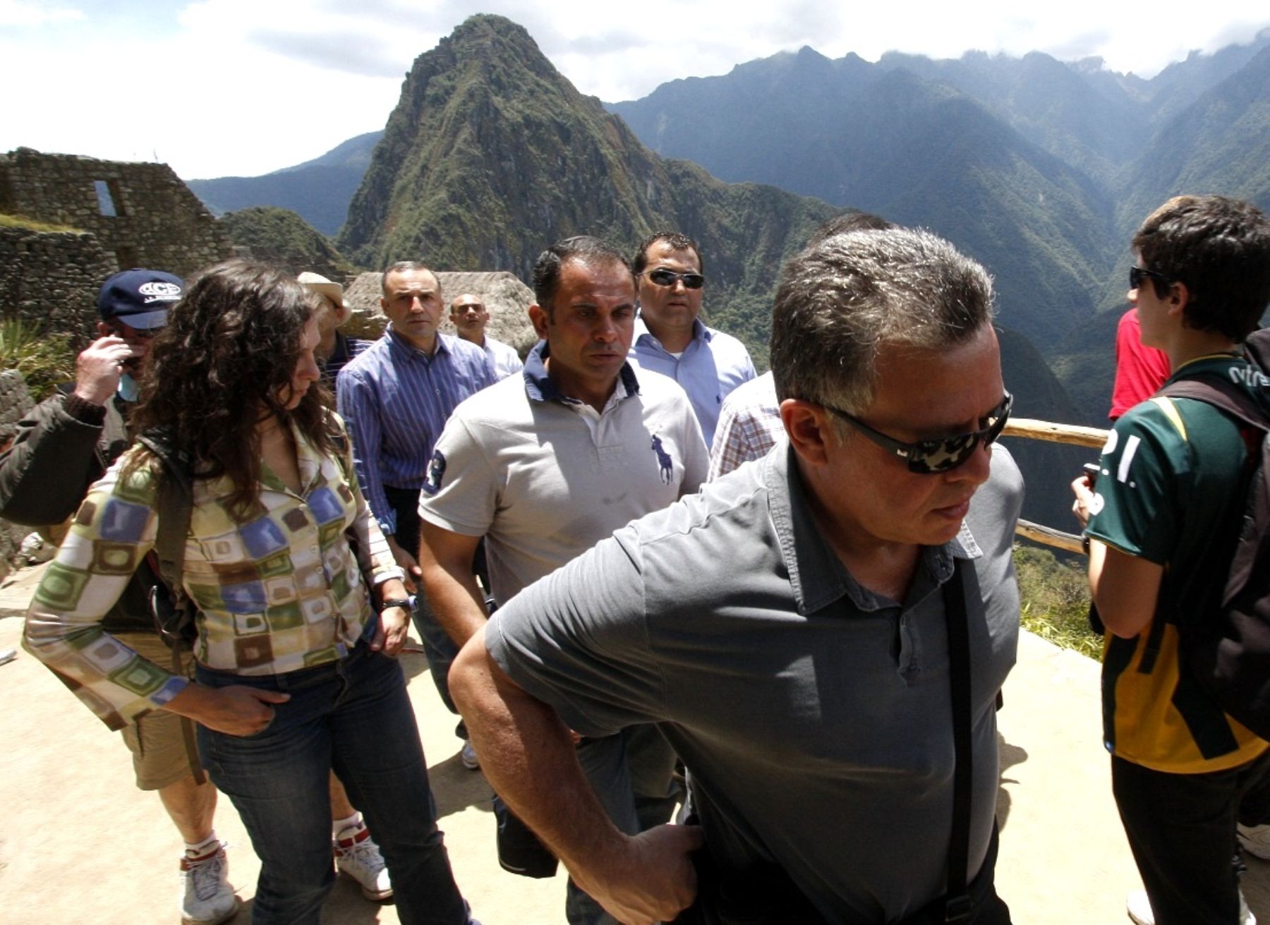 Lima, Perú/Setiembre/30.- El rey de Jordania, su majestad Abdullah Bin Al-Hussein, visitó hoy la ciudadela de Machu Picchu (Cusco). Foto: ANDINA/Percy Hurtado.