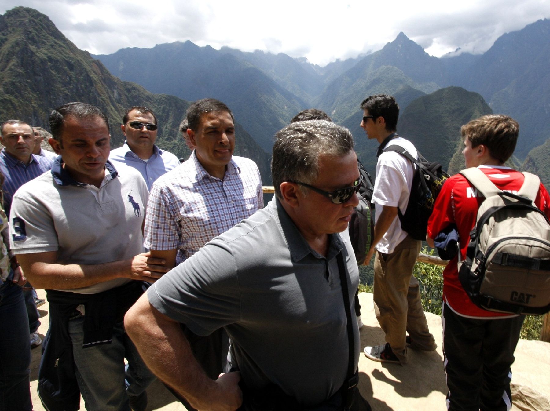CUSCO, PERU - SETIEMBRE 30. El rey de Jordania, su majestad Abdullah Bin Al-Hussein, durante su visita a Machu Picchu. Foto: ANDINA/Percy Hurtado.