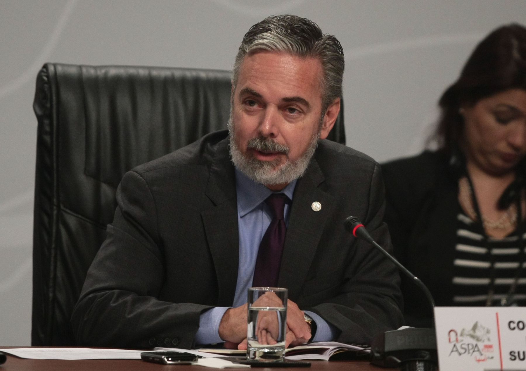 Lima, Perú 01 de Octubre.Intervención del Canciller de Brasil, Antonio Patriota en el marco de la Cumbre de Jefes de Estado y de Gobierno de América del Sur-Países Árabes (ASPA)Foto: ANDINA/Juan Carlos Guzmán Negrini.