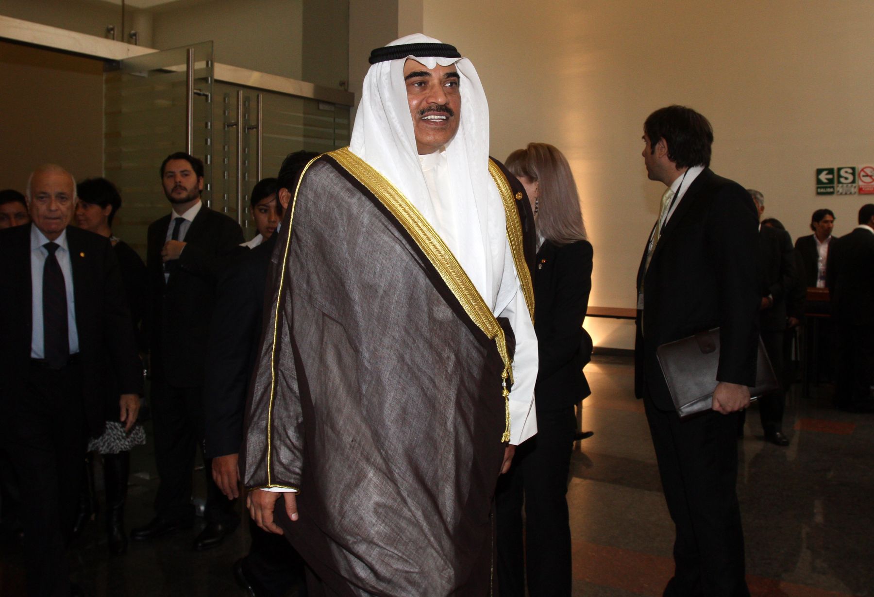 LIMA, PERU - OCTUBRE 01. Canciller de Kuwait Jeque Sabah Al Khalid Al Hamad Al Sabah durante la Reunión de Cancilleres de la III Cumbre de América del Sur y Países Arabes ASPA. Foto: ANDINA / Marco del Rio.