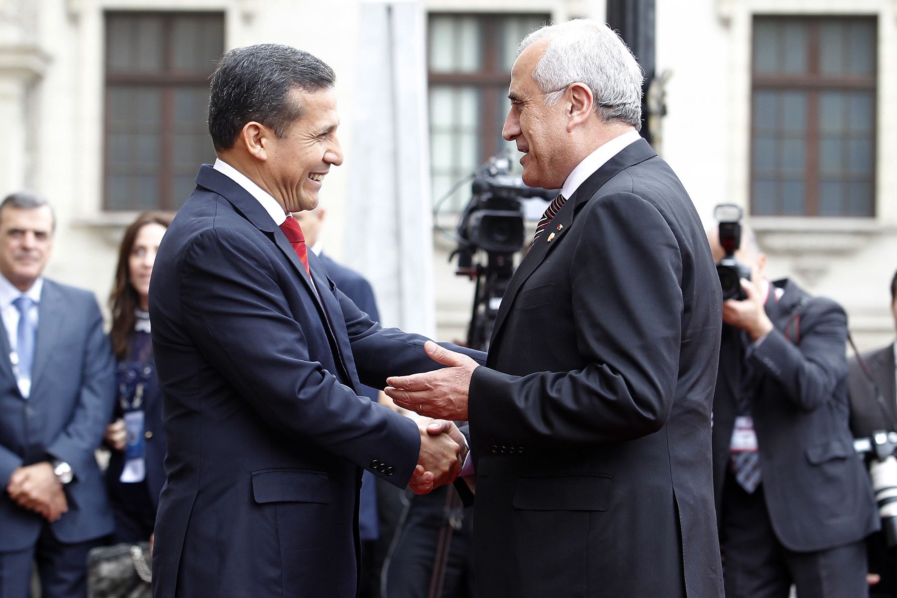 LIMA, PERU - OCTUBRE 01. Presidente Ollanta Humala, en reuniòn bilateral con el  Presidente de Libano Michel Sleiman; en el marco de la  III Cumbre de los Países de América del Sur y los Países Árabes (ASPA)
Foto Andina/Prensa Presidencia