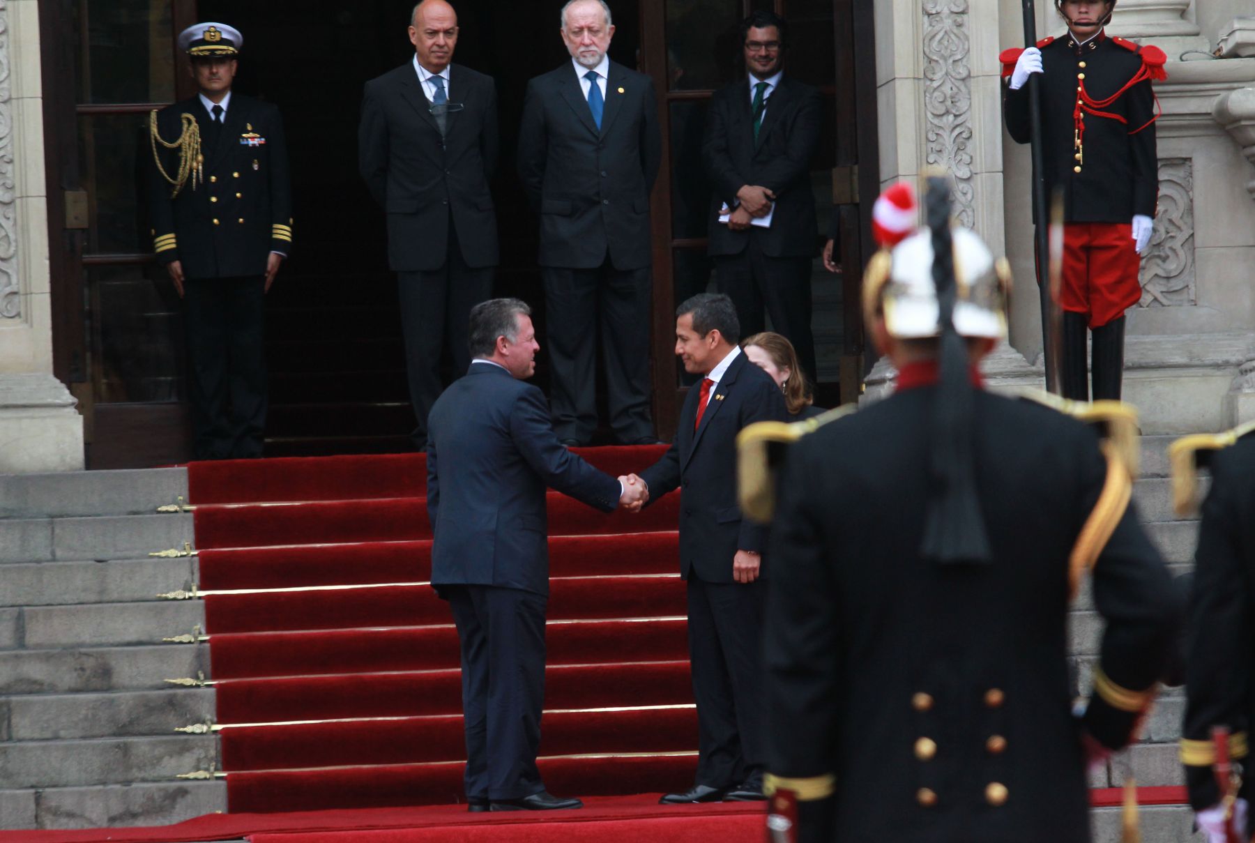 LIMA, PERU - OCTUBRE 01. Presidente Ollanta Humala, en reuniòn bilateral con el Rey de Jordania Abdullah Bin Alhussein; en el marco de la  III Cumbre de los Países de América del Sur y los Países Árabes (ASPA)
Foto Andina/Prensa Presidencia