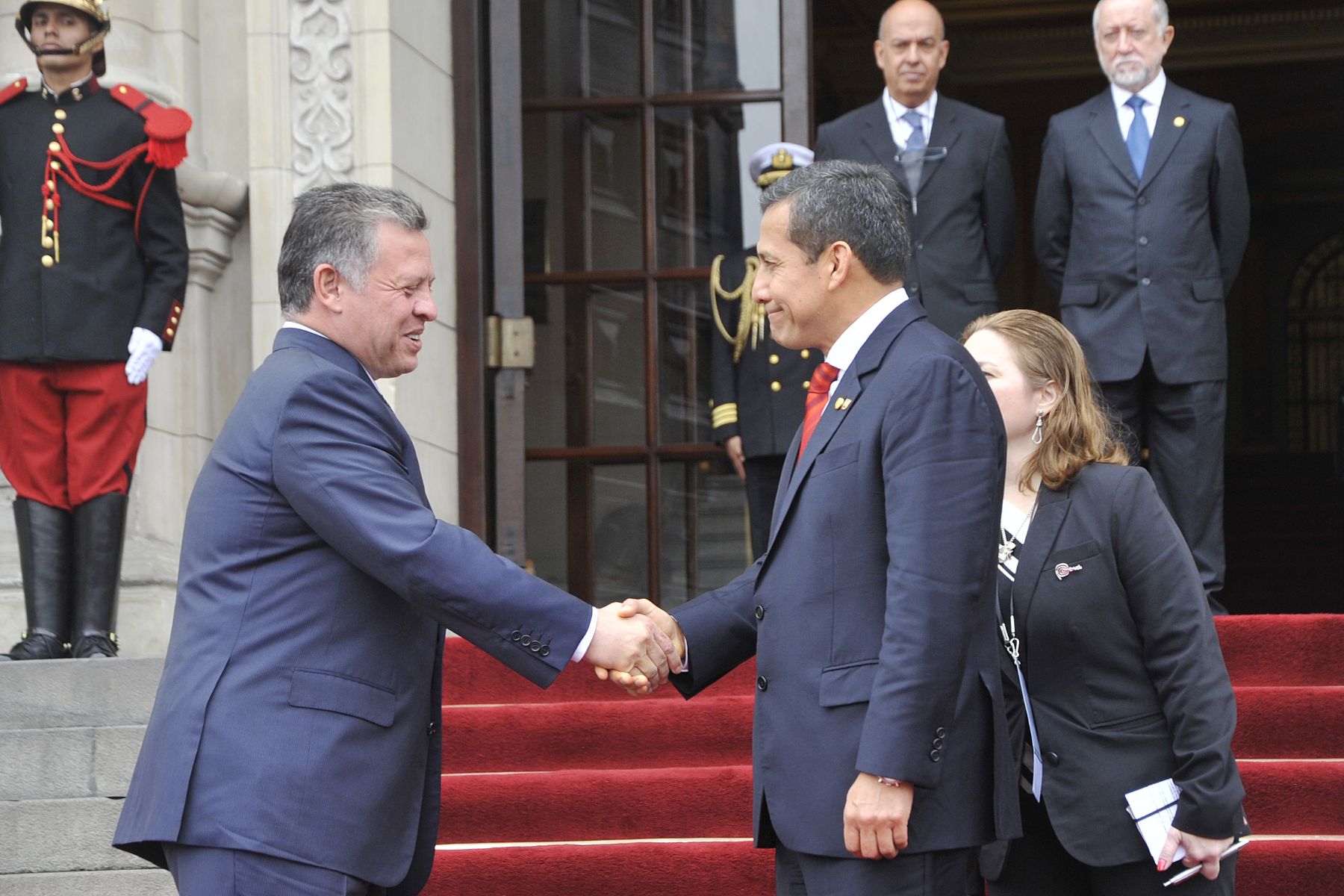 LIMA, PERU - OCTUBRE 01. Presidente Ollanta Humala, en reuniòn bilateral con el Rey de Jordania Abdullah Bin Alhussein; en el marco de la  III Cumbre de los Países de América del Sur y los Países Árabes (ASPA)
Foto Andina/Prensa Presidencia