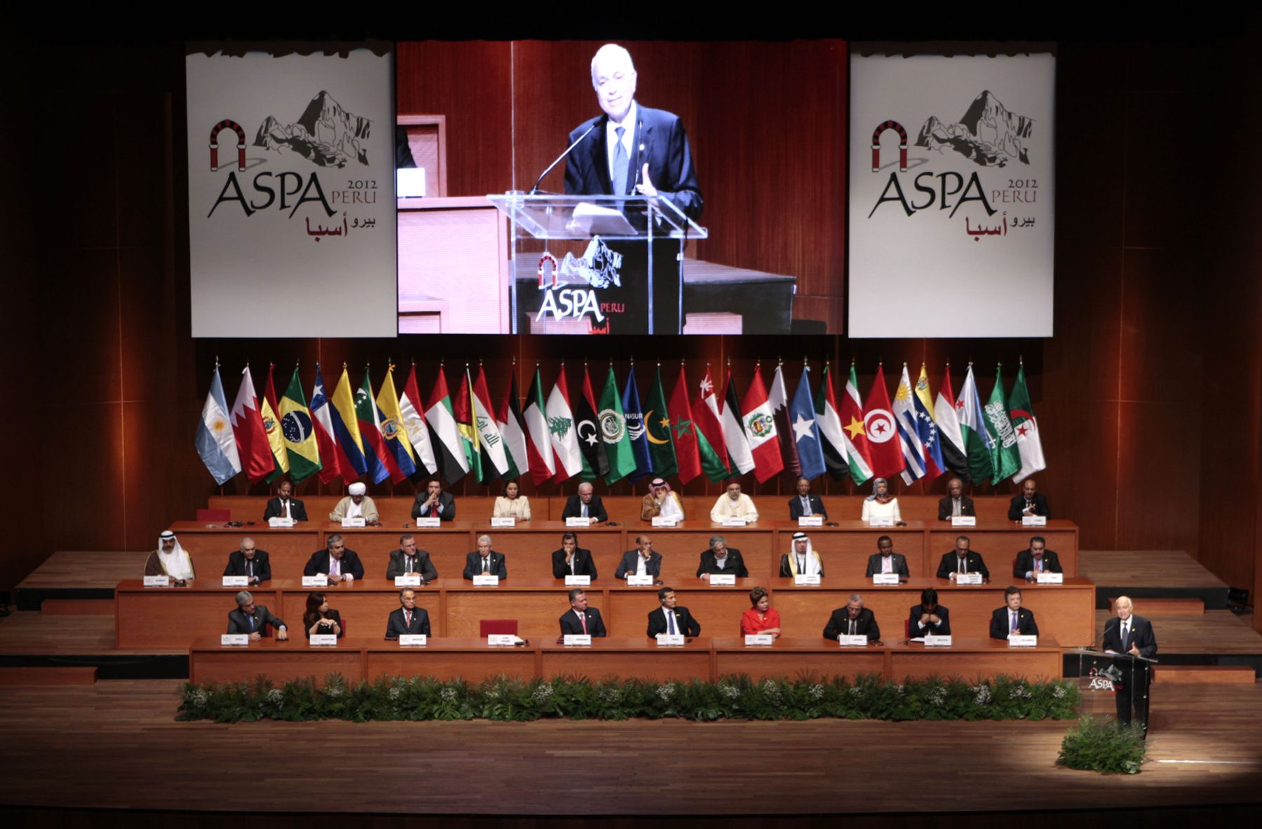 Inauguracion de  la III Cumbre de Jefes de Estado y de Gobierno de América del Sur - Países Árabes (ASPA), en el Gran Teatro Nacional.Foto:ANDINA/Carlos Lezama