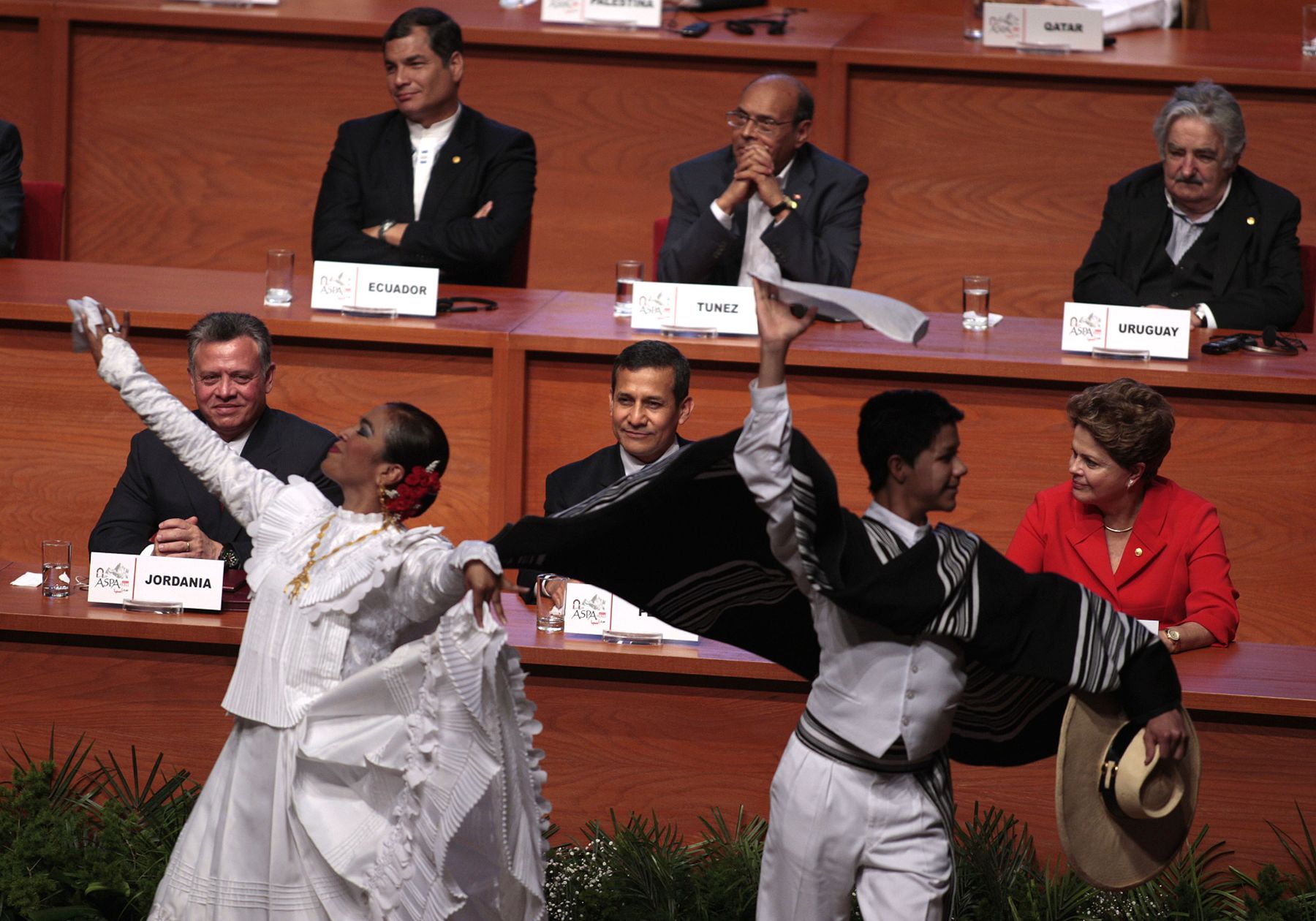LIMA, PERU - OCTUBRE 02. Presidente Ollanta Humala inaugura la III Cumbre de Jefes de Estado y de Gobierno ASPA.Foto: ANDINA/Carlos Lezama