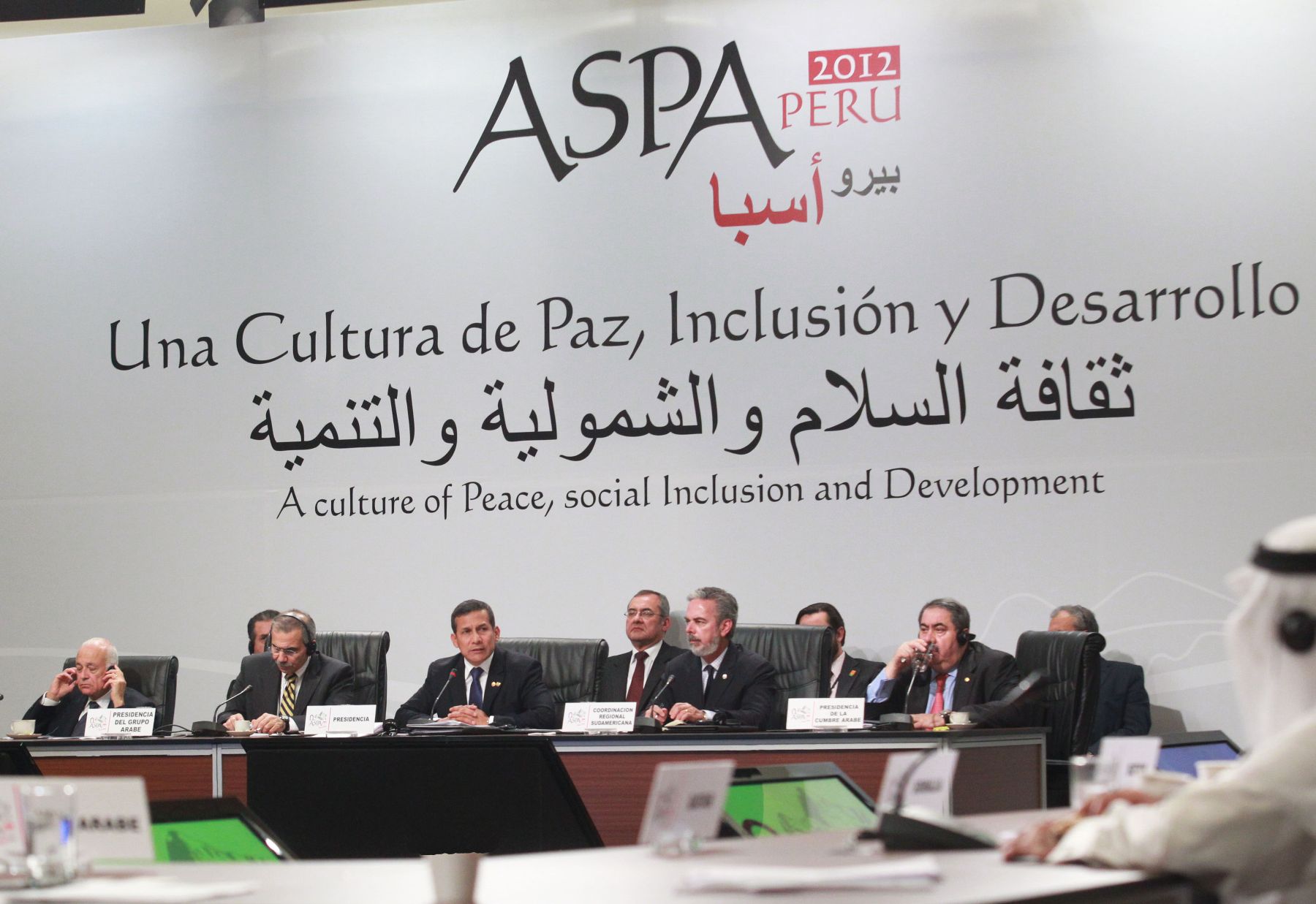 LIMA, PERU - OCTUBRE 02. Presidente Ollanta Humala clasuro la III Cumbre America del Sur - Paises Arabes(ASPA).
.Foto: ANDINA/Prensa Presidencia