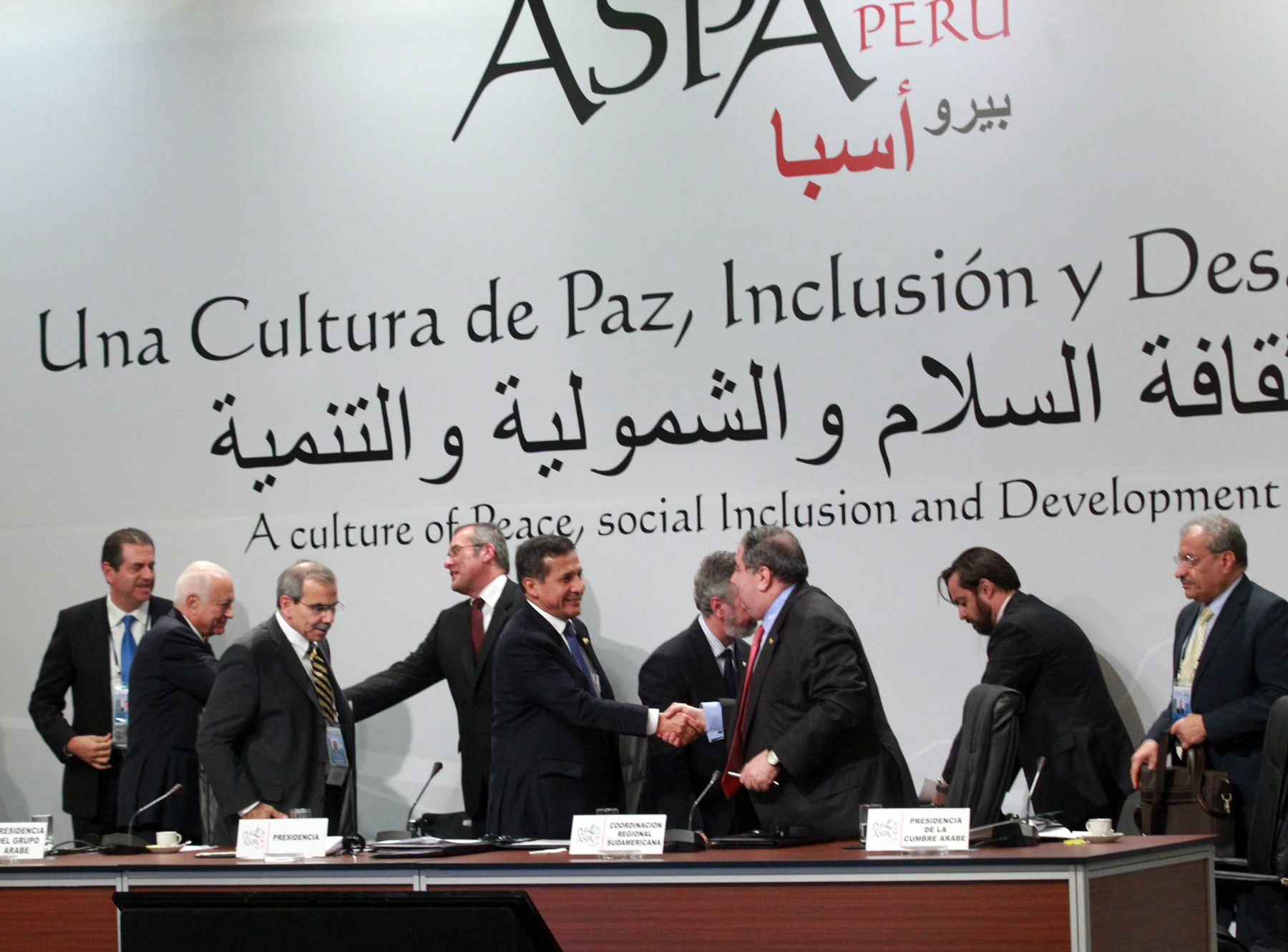 LIMA, PERU - OCTUBRE 02. Presidente Ollanta Humala clasuro la III Cumbre America del Sur - Paises Arabes(ASPA).
.Foto: ANDINA/Prensa Presidencia