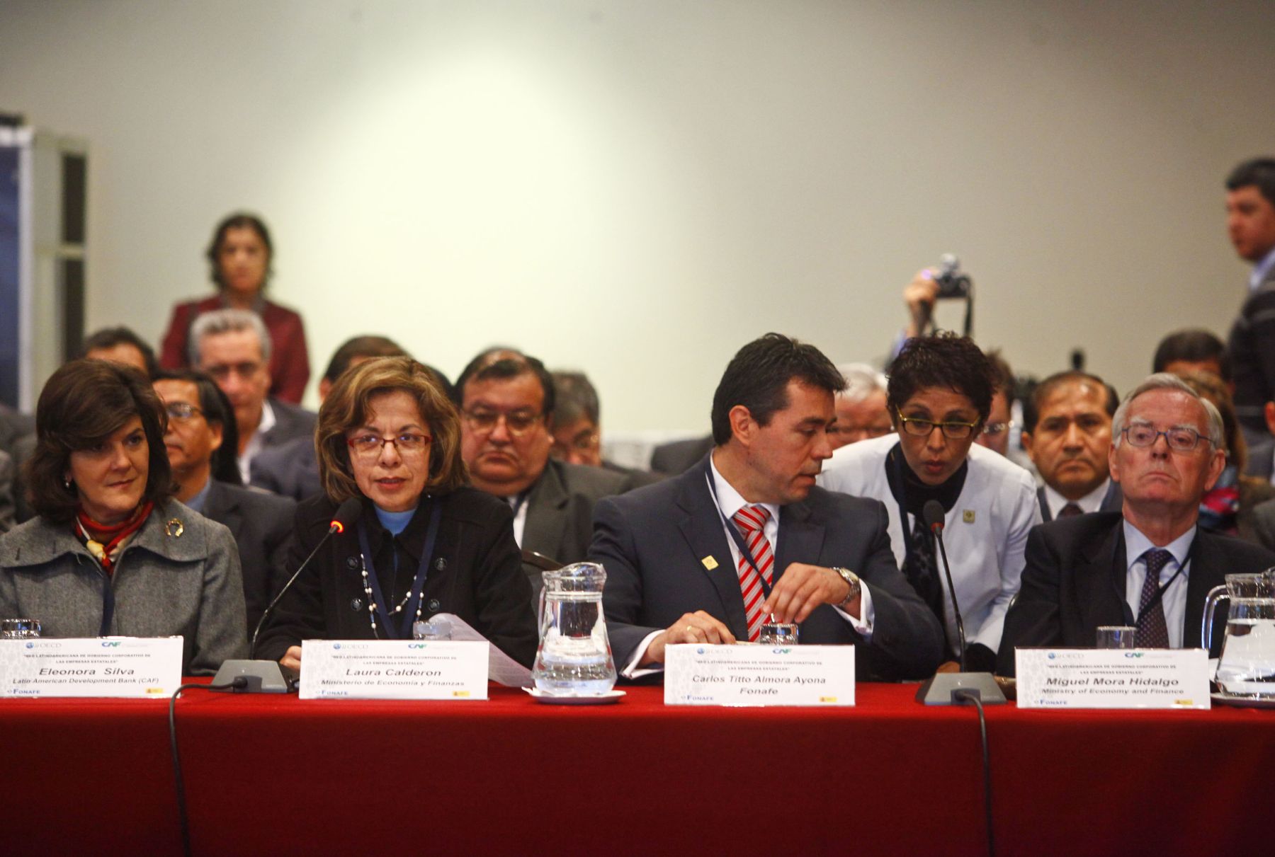 LIMA,PERÚ-OCTUBRE 11.La Viceministra de Economía y Finanzas, Laura Calderón, inaugura la II reunión "Red Latinoamericana de Gobierno Corporativo de Empresas Estatales".Foto: ANDINA/archivo.