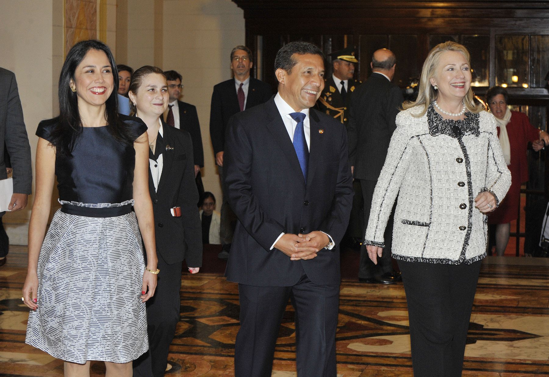 LIMA PERU 15 OCTUBRE Jefe de Estado, Ollanta Humala, recibió en audiencia a Hillary Clinton, Secretaria de Estado de los Estados Unidos
.Foto: ANDINA/Prensa Presidencia