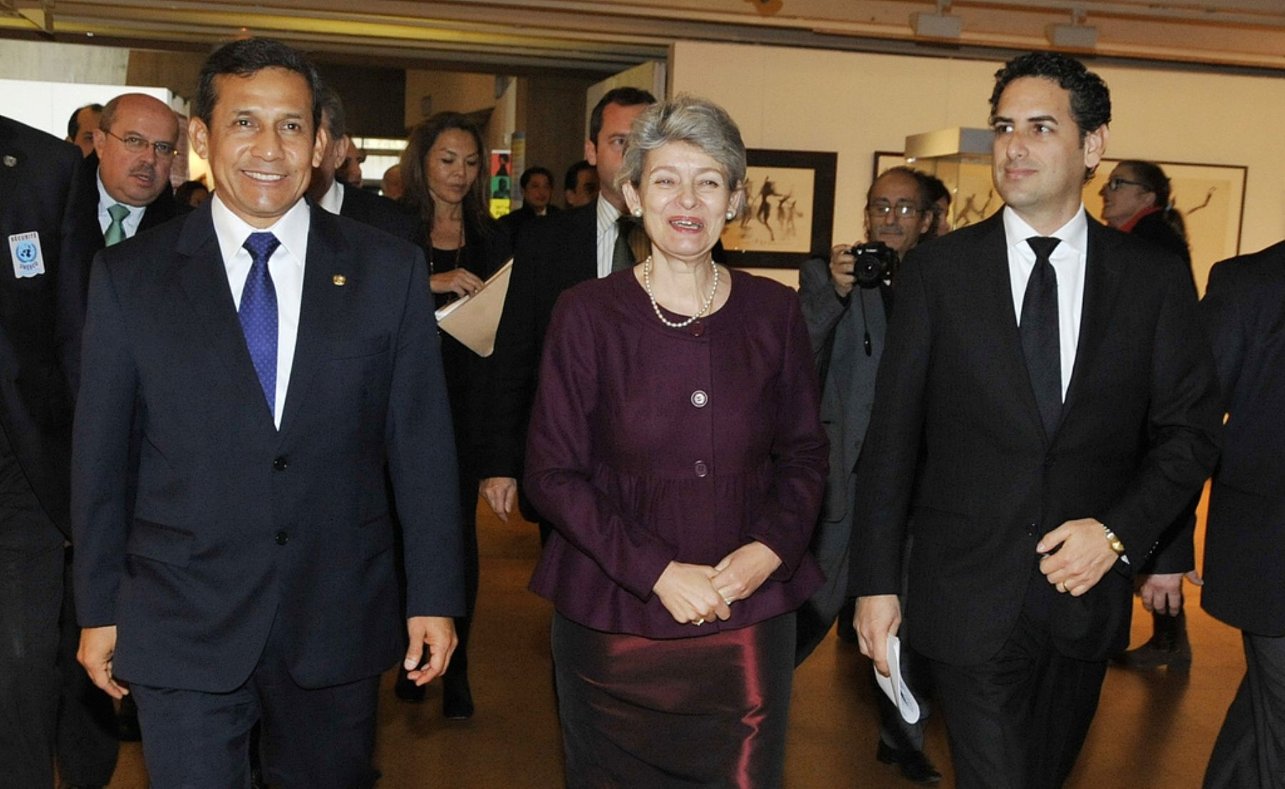 El presidente Ollanta Humala participó en París en la ceremonia donde el tenor peruano Juan Diego Flórez fue nombrado como nuevo Embajador de Buena Voluntad de la Unesco. Foto: ANDINA/Presidencia