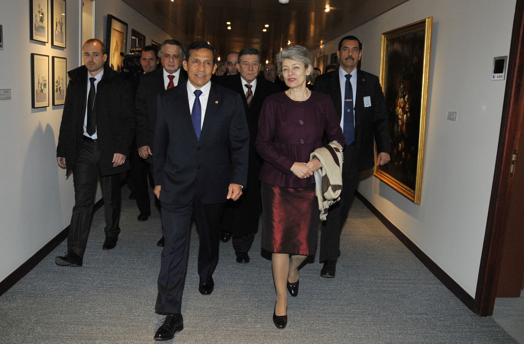 PARIS,FRANCIA-NOVIEMBRE 16. Encuentro del  Presidente Ollanta Humala  Tasso  y Sra. Irina Bokova Directora General de la UNESCO.
Foto : ANDINA/Prensa Presidencia