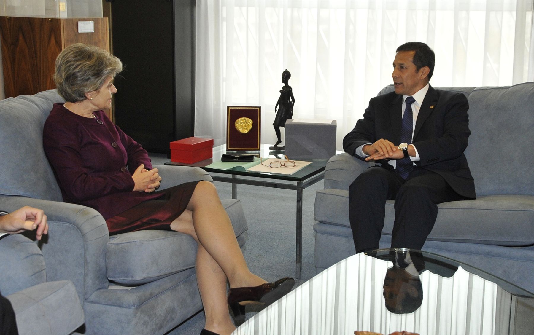 PARIS,FRANCIA-NOVIEMBRE 16. Encuentro del  Presidente Ollanta Humala  Tasso  y Sra. Irina Bokova Directora General de la UNESCO.
Foto : ANDINA/Prensa Presidencia