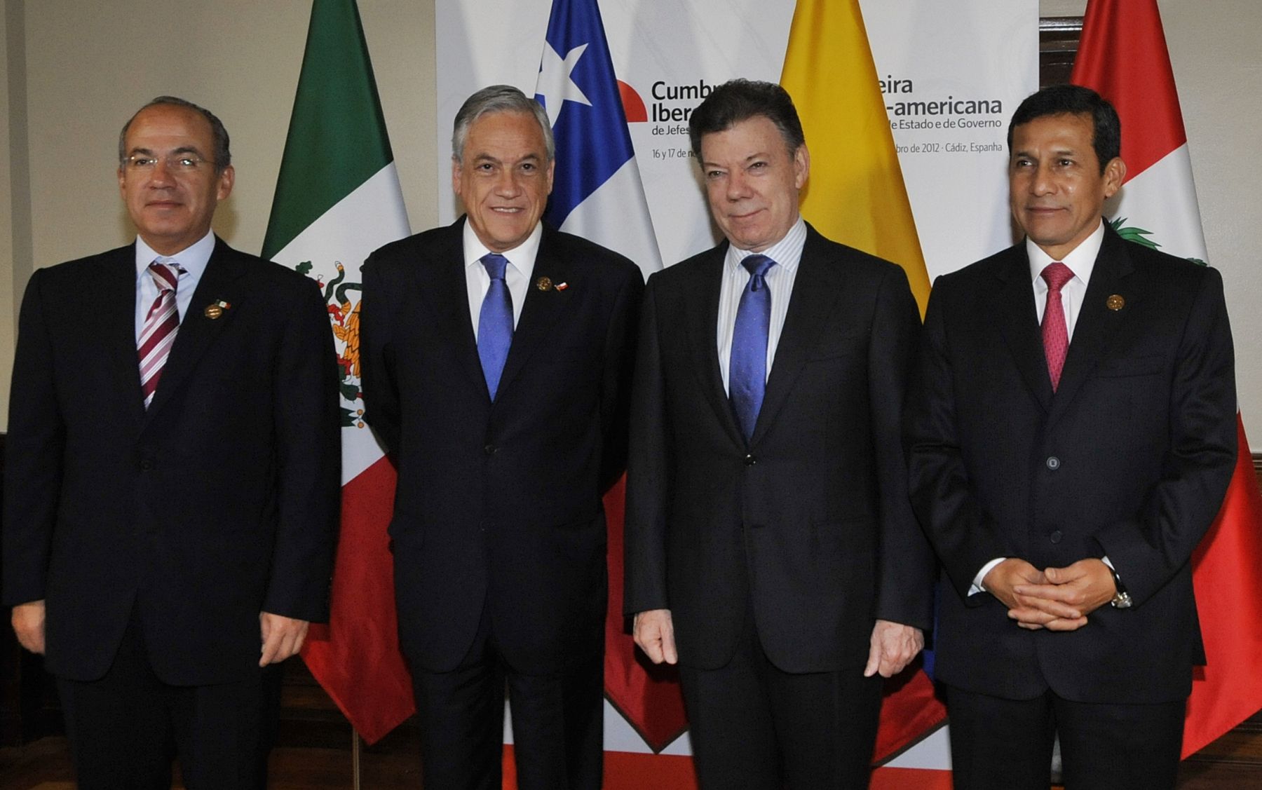 CADIZ,ESPAÑA-NOVIEMBRE 17. .En el marco de la XXII Cumbre Iberoamericana, el Presidente de la República, Ollanta Humala Tasso, participó en la V Cumbre de la Alianza del Pacífico.Foto: ANDINA/Prensa Presidencia
