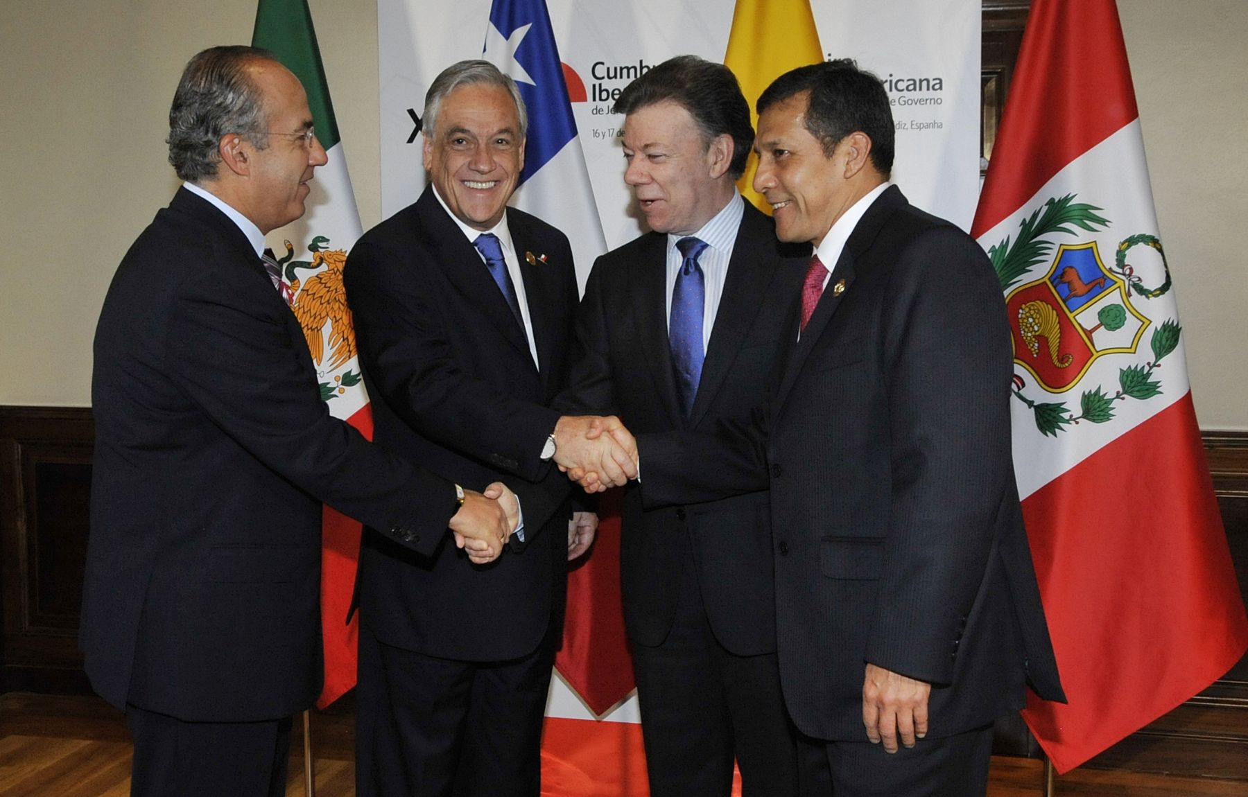 Presidente Ollanta Humala participó en una reunión con sus colegas de la Alianza del Pacífico en Cádiz