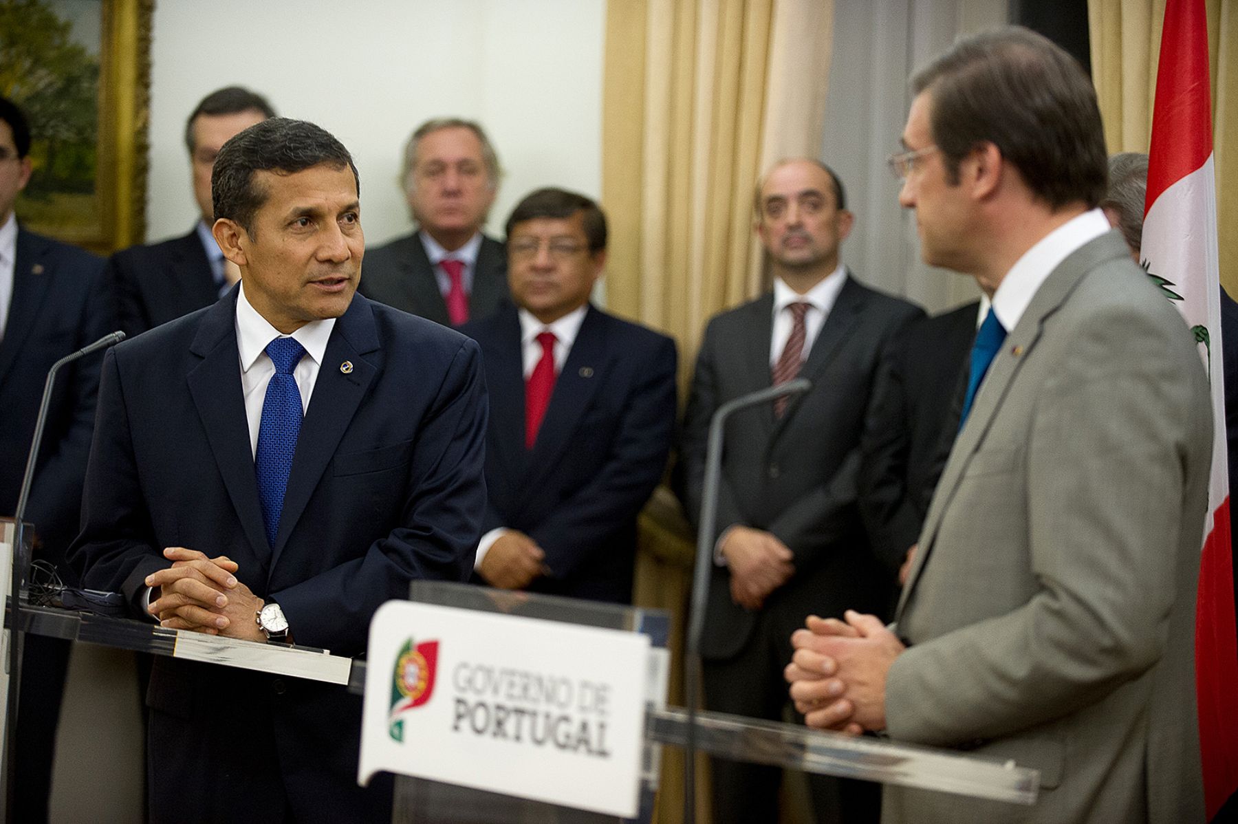 LISBOA,PORTUGAL-NOVIEMBRE 19. Presidente Ollanta Humala se reunió con Primer Ministro de Portugal y participó en suscripción de acuerdos. Foto: ANDINA/Prensa Presidencia