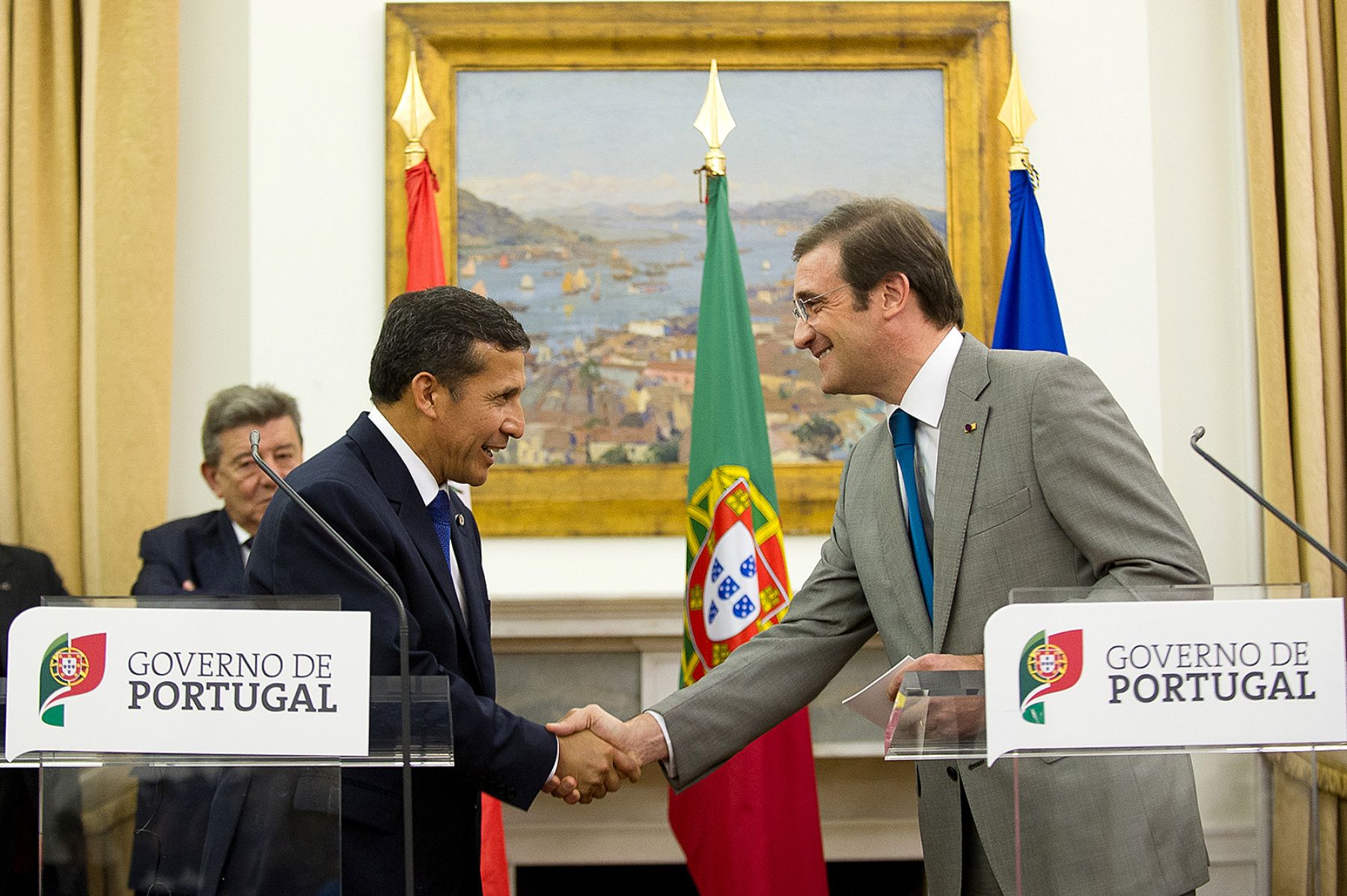 LISBOA,PORTUGAL-NOVIEMBRE 19. Presidente Ollanta Humala se reunió con Primer Ministro de Portugal y participó en suscripción de acuerdos. Foto: ANDINA/Prensa Presidencia