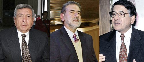 Exministros César Saucedo, Jorge Baca Campodónico y Alberto Pandolfi. ANDINA/archivo