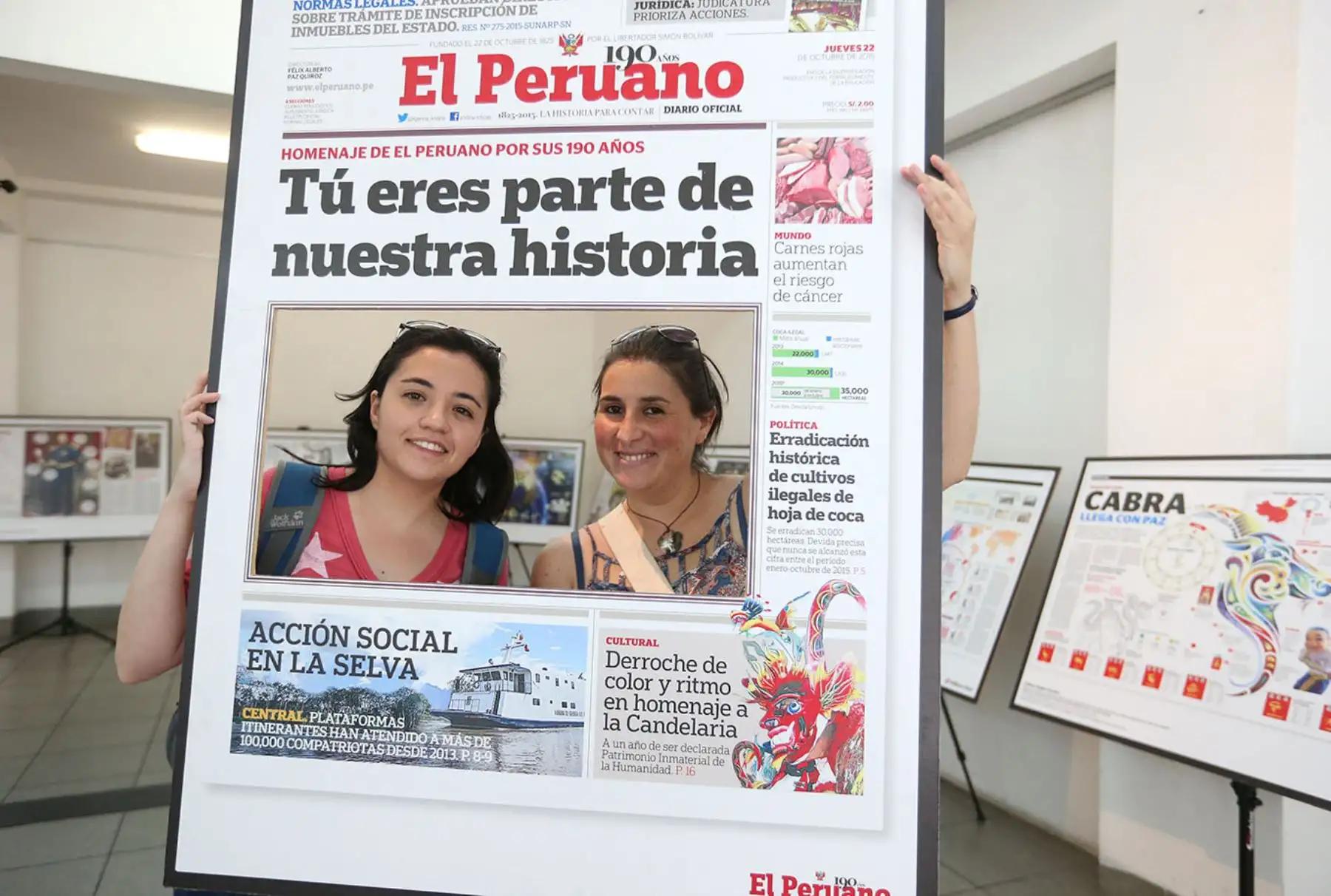 AREQUIPA, PERÚ, ENERO 13. Hoy se inauguró la exposición itinerante del Diario El Peruano en la Ciudad Blanca. Foto: ANDINA/Melina Mejía