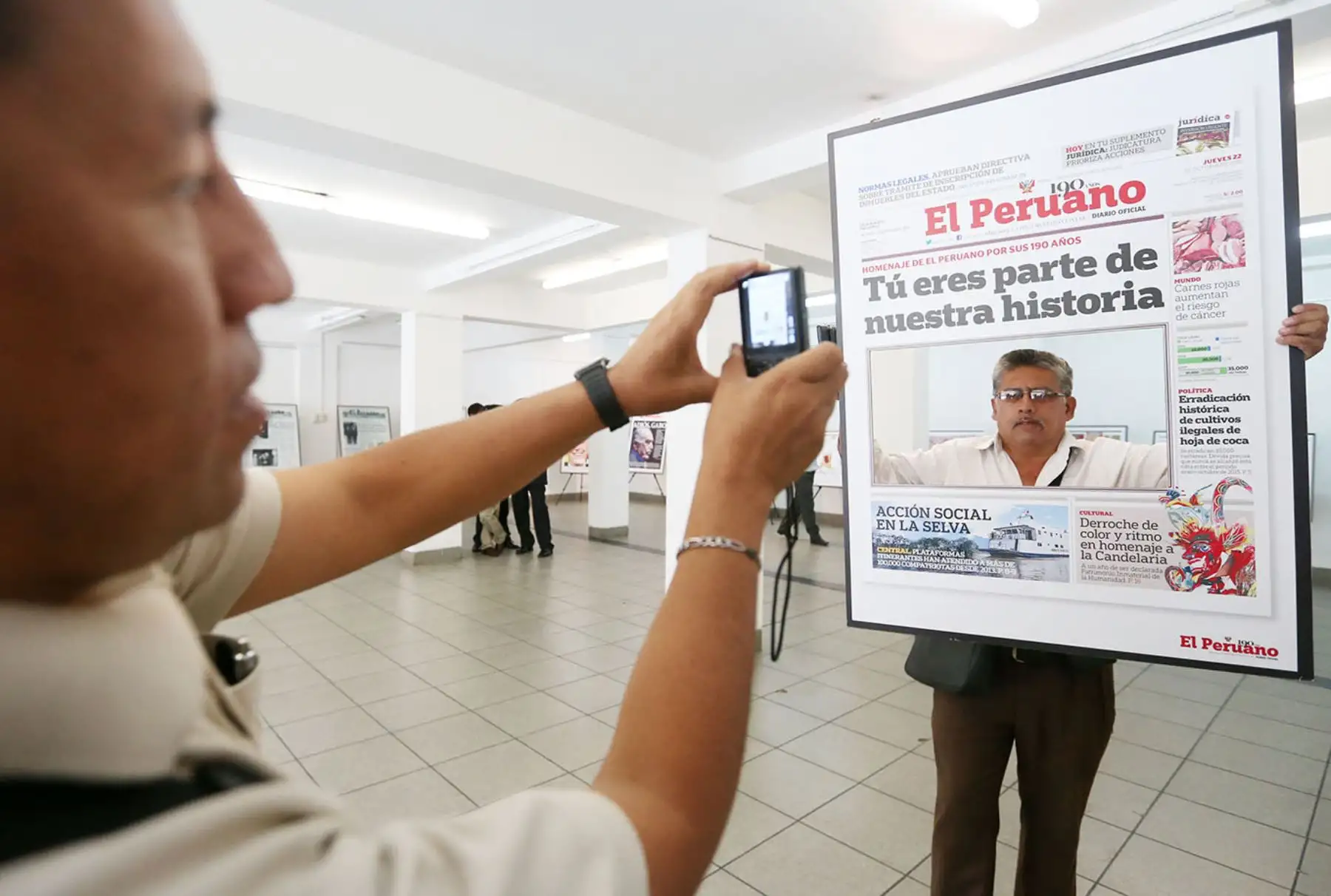 AREQUIPA, PERÚ, ENERO 13. Hoy se inauguró la exposición itinerante del Diario El Peruano en la Ciudad Blanca. Foto: ANDINA/Melina Mejía