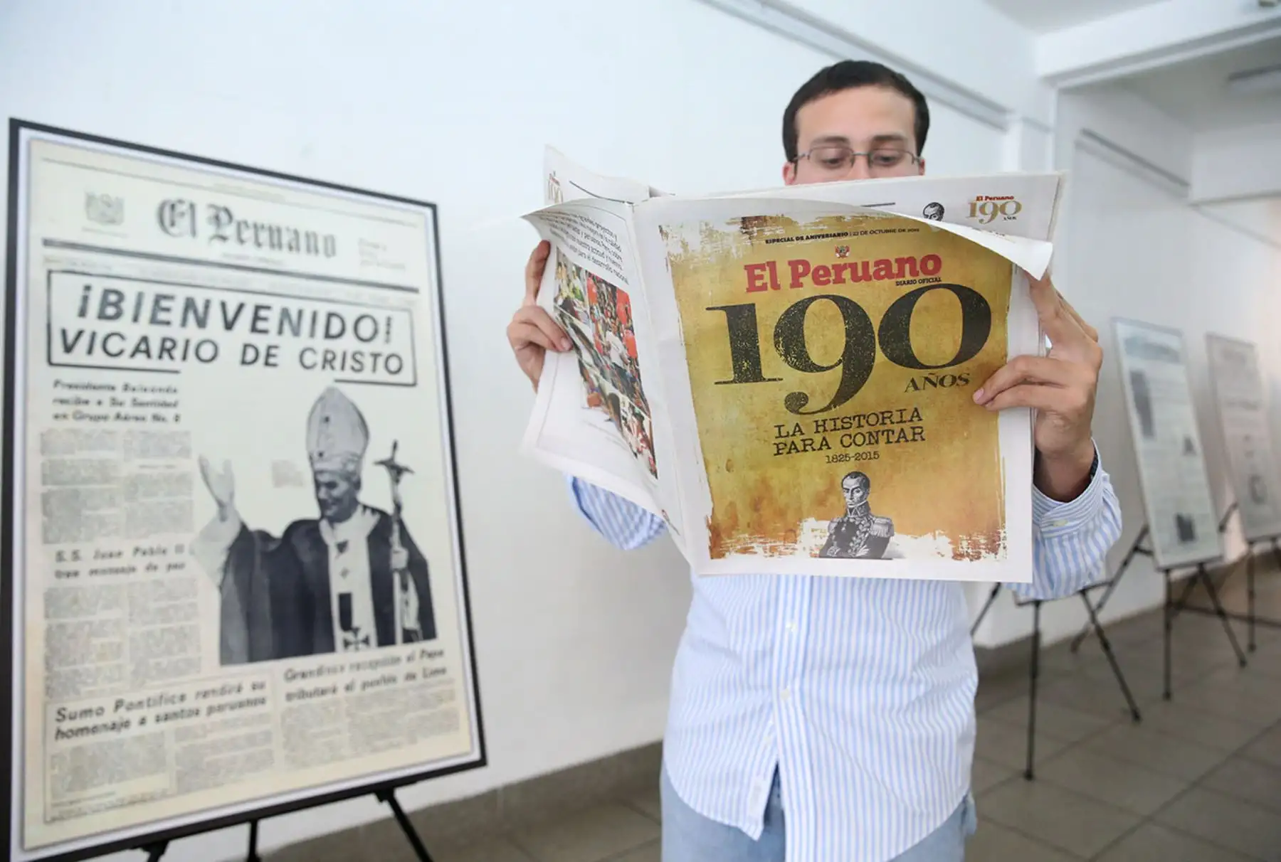 AREQUIPA, PERÚ, ENERO 13. Hoy se inauguró la exposición itinerante del Diario El Peruano en la Ciudad Blanca. Foto: ANDINA/Melina Mejía