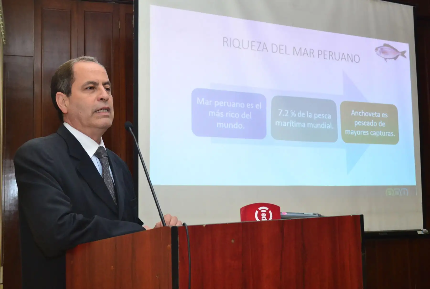 Presidente del Comité de Pesca y Acuicultura de la SNI, Alfonso Miranda. ANDINA