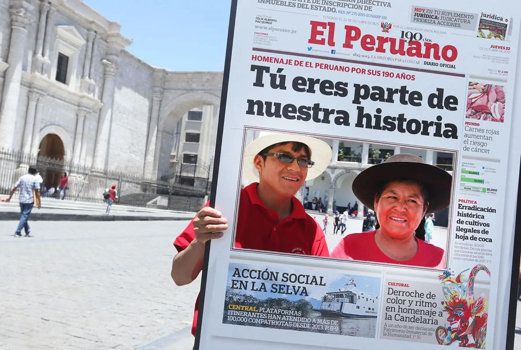 AREQUIPA PERU, ENERO 14. Arequipeños y turistas continúan disfrutando de la III muestra itinerante del Diario Oficial El Peruano. Foto: ANDINA/Melina Mejía