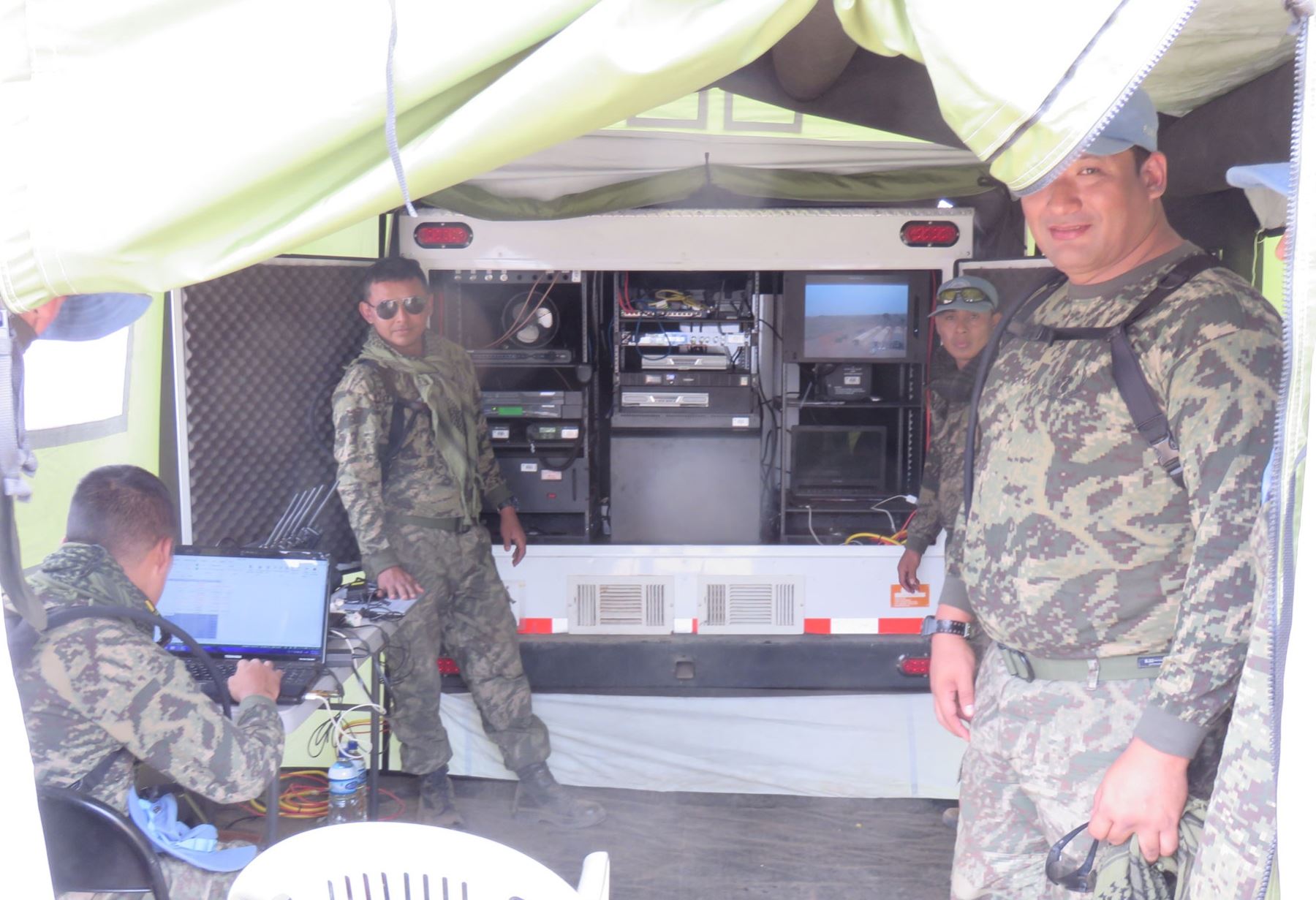 Militares peruanos en misión de paz en África.