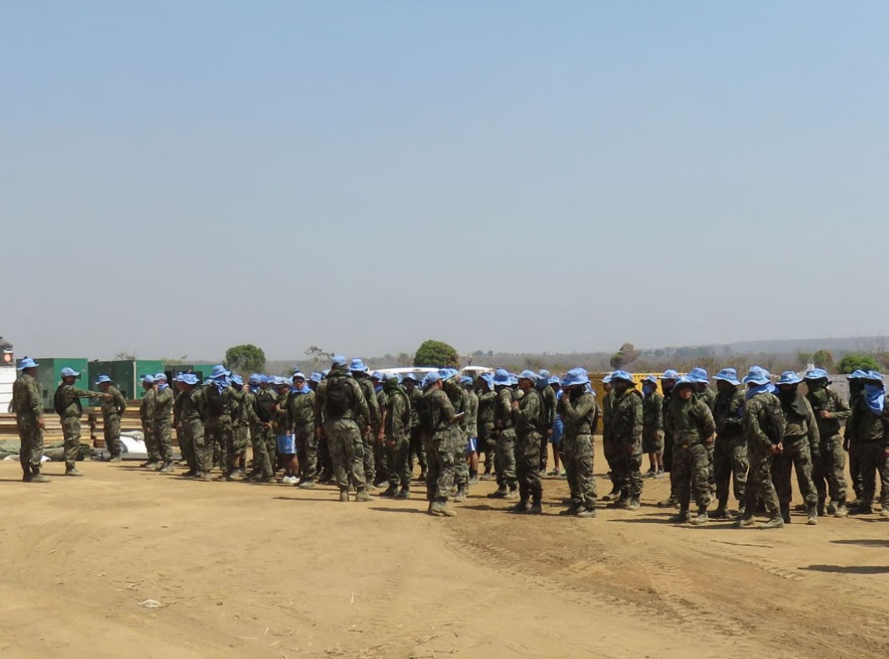 Militares peruanos en misión de paz en África.
