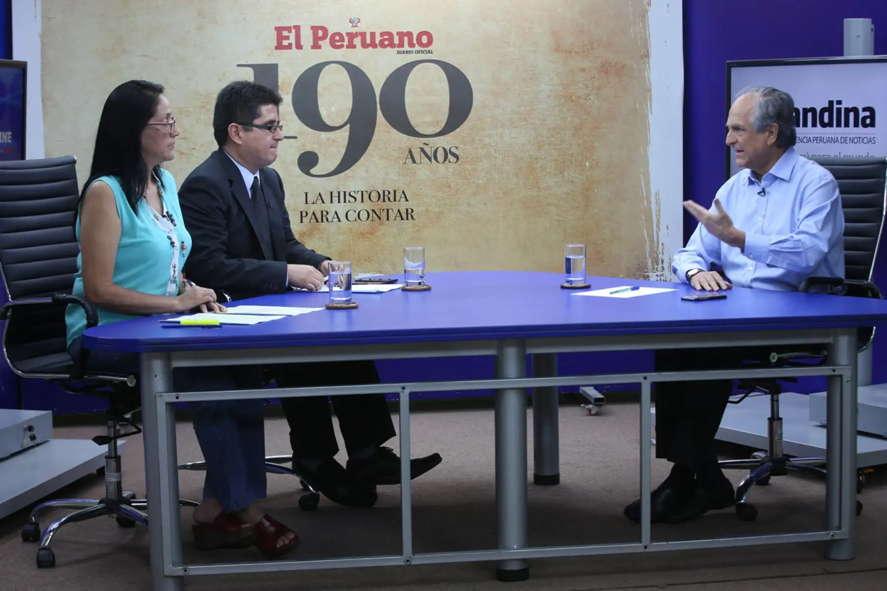 LIMA, PERÚ - ENERO 20. Candidato presidencial, Francisco Diez Canseco, participa del programa de TV Andina, Mirada Electoral.

Foto: ANDINA/Juan Carlos Guzmán Negrini.