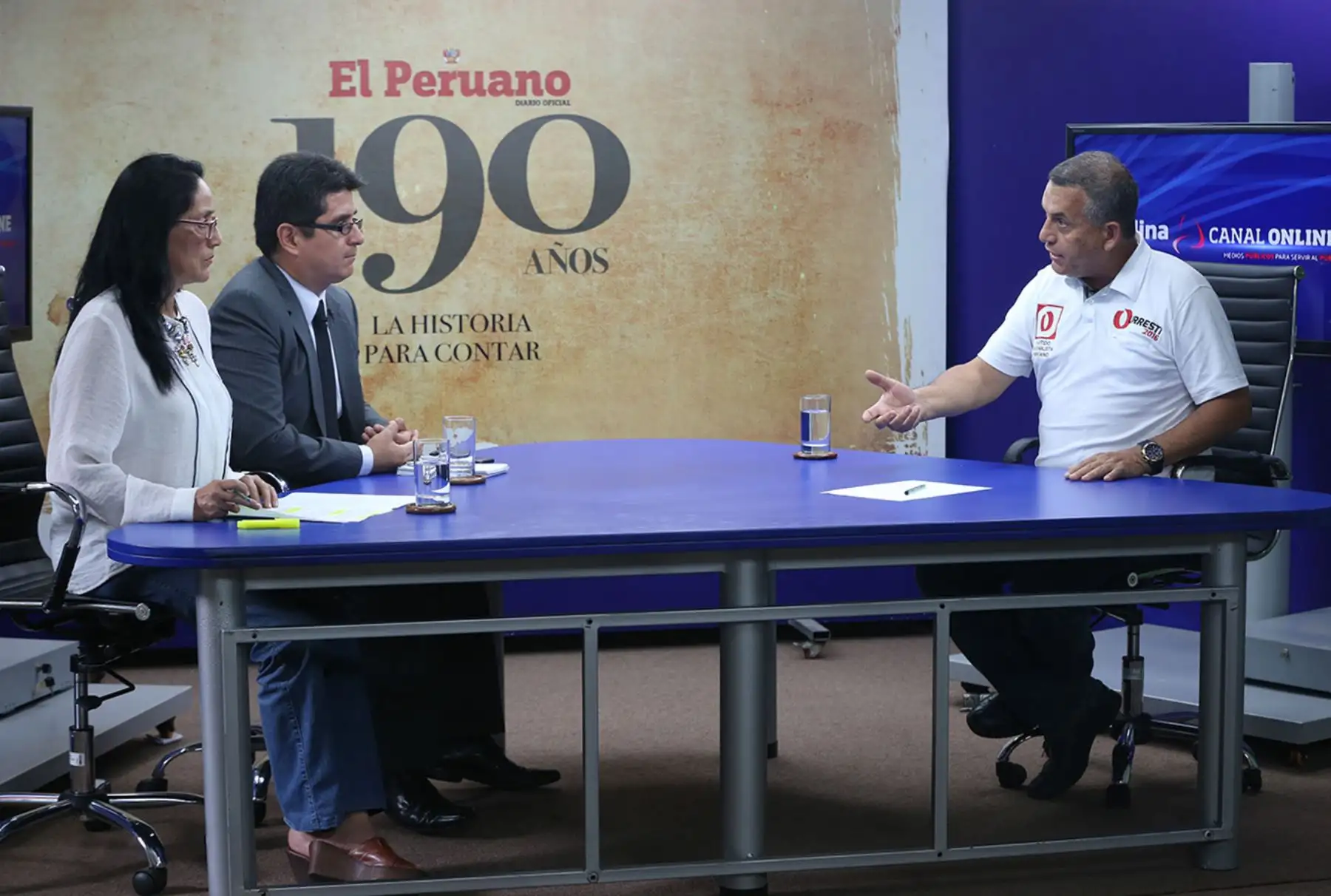 LIMA,PERÚ-ENERO 03. Daniel Urresti, Candidato presidencial por el Partido Nacionalista Peruano,asiste al programa Mirada Electoral de  Andina Canal Online. Foto: ANDINA/archivo