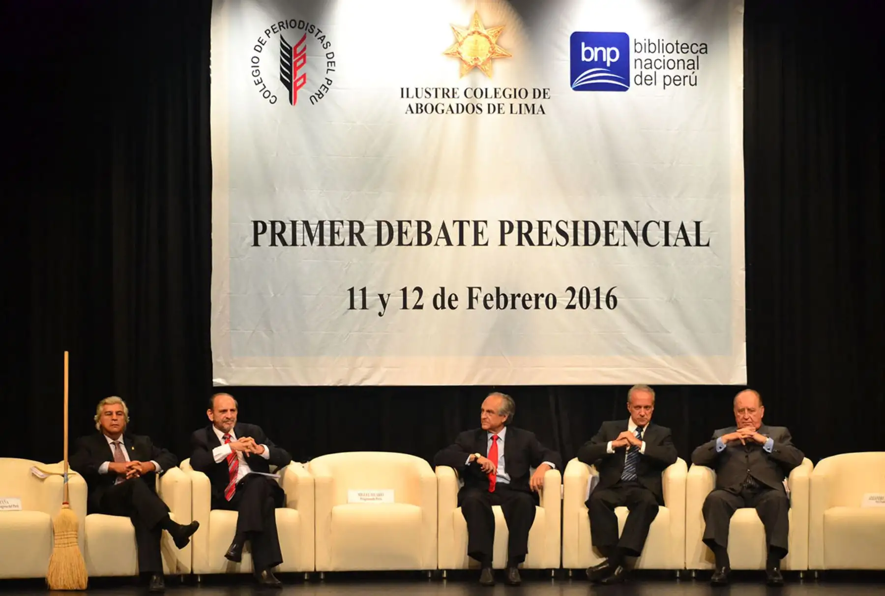LIMA - PERÚ, FEBRERO 11. Primer debate presidencial 2016, organizado por el CAL y el Colegio de Periodistas del Perú. Foto:ANDINA/ Diana Marcelo