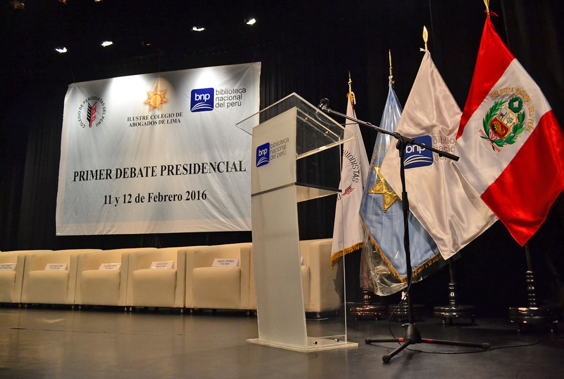 LIMA - PERÚ, FEBRERO 12. Primer debate presidencial 2016, organizado por el CAL y el Colegio de Periodistas del Perú.  Foto: ANDINA/Diana Marcelo