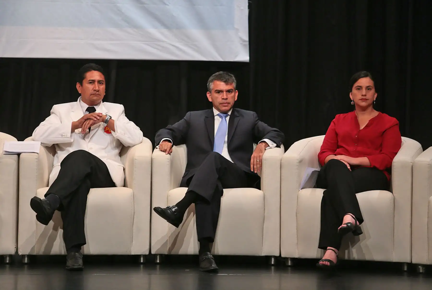 LIMA - PERÚ, FEBRERO 12. Primer debate presidencial 2016, organizado por el CAL y el Colegio de Periodistas del Perú. Foto: ANDINA/Carlos Lezama
