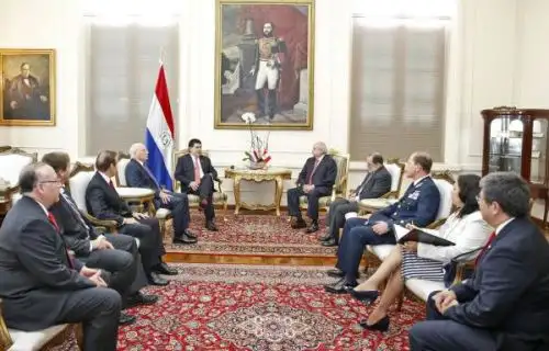 Reuniones sostenidas por el titular de la PCM, Pedro Cateriano en Paraguay. Foto: Gobierno Paraguay.