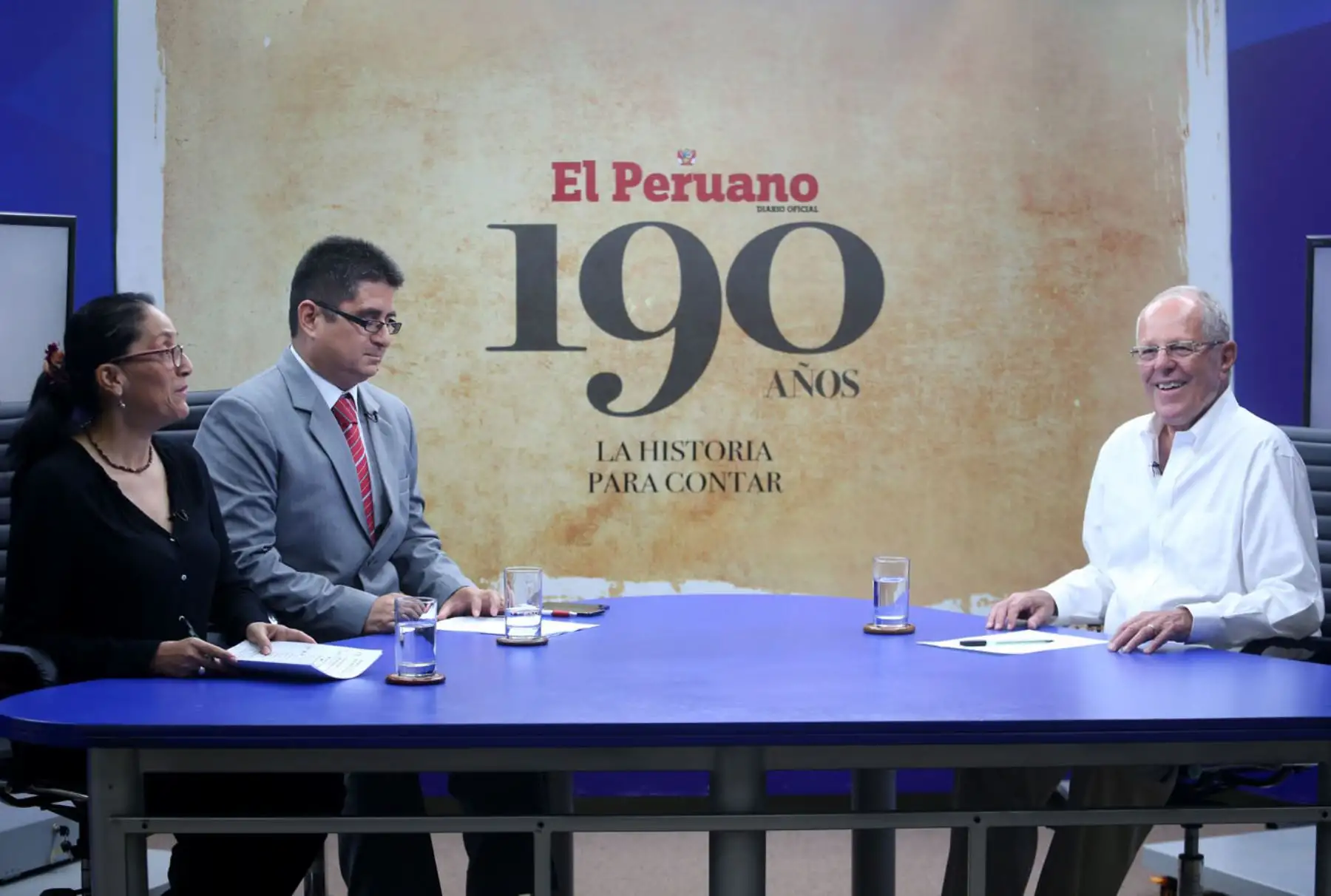 LIMA PERÚ, FEBRERO 18. Candidato presidencial por Peruanos por el Kambio, Pedro Pablo Kuczynski en Tv Andina. Foto: ANDINA/Melina Mejía