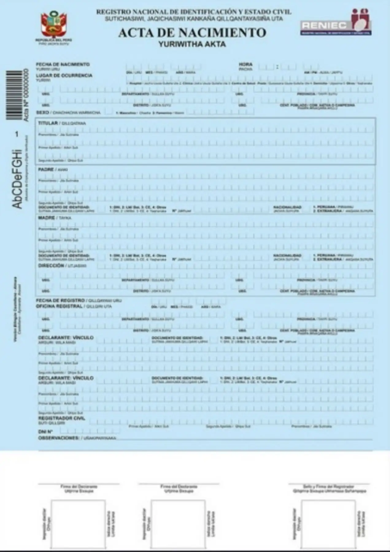 El Registro Nacional de Identificación y Estado Civil (Reniec) amplió desde hoy el servicio de Registro Civil Bilingüe para los peruanos cuya lengua originaria es el wampis, lo que beneficiará a más de 10,000 personas en los departamentos de Amazonas y Loreto.