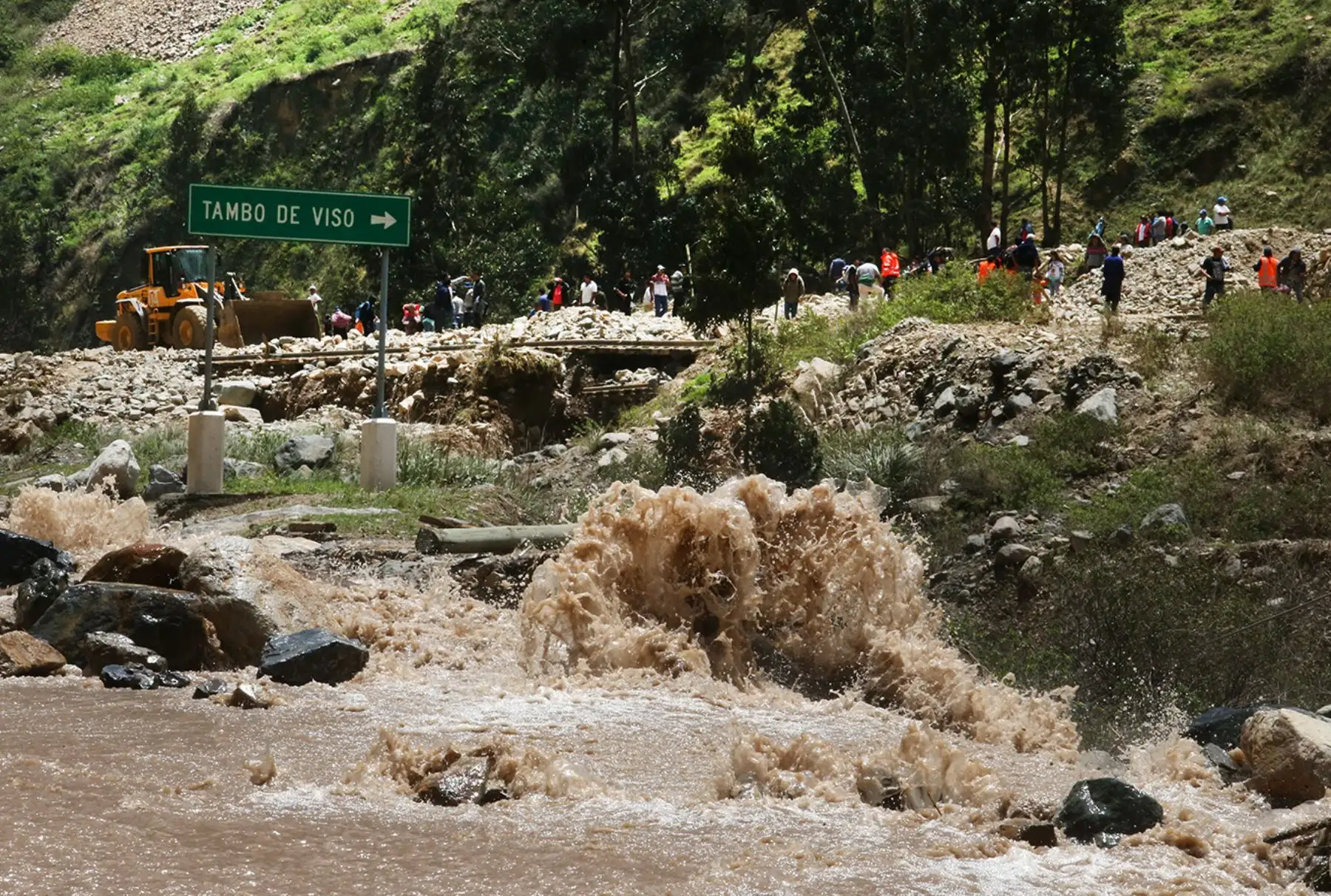 LIMA PERÚ, FEBRERO 26. Huayco en el kilometro 82 de la carretera central deja la vía bloqueada. Foto: ANDINA/Melina Mejía
