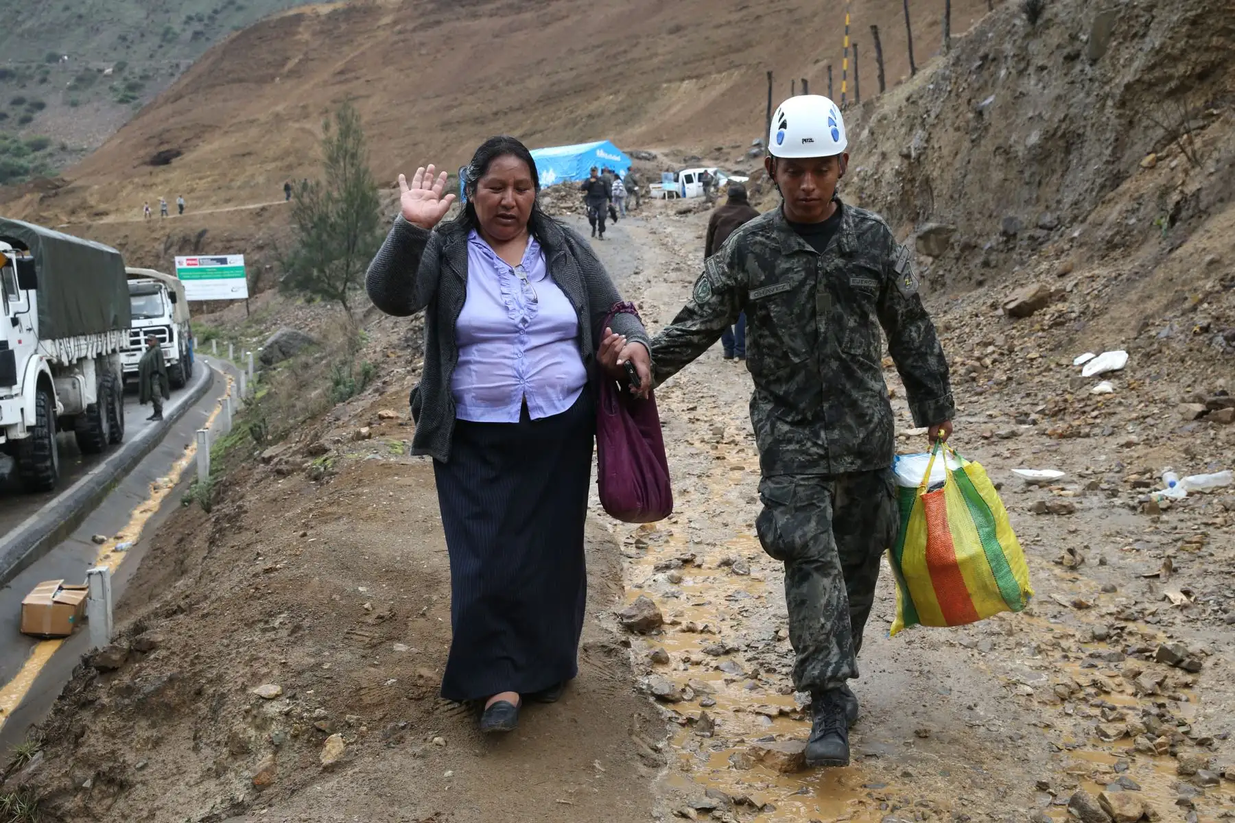 LIMA,PERÚ-MARZO 01 .  Desborde del rio Rimac en Chacahuari ,carretera central. Foto: ANDINA/Norman Córdova