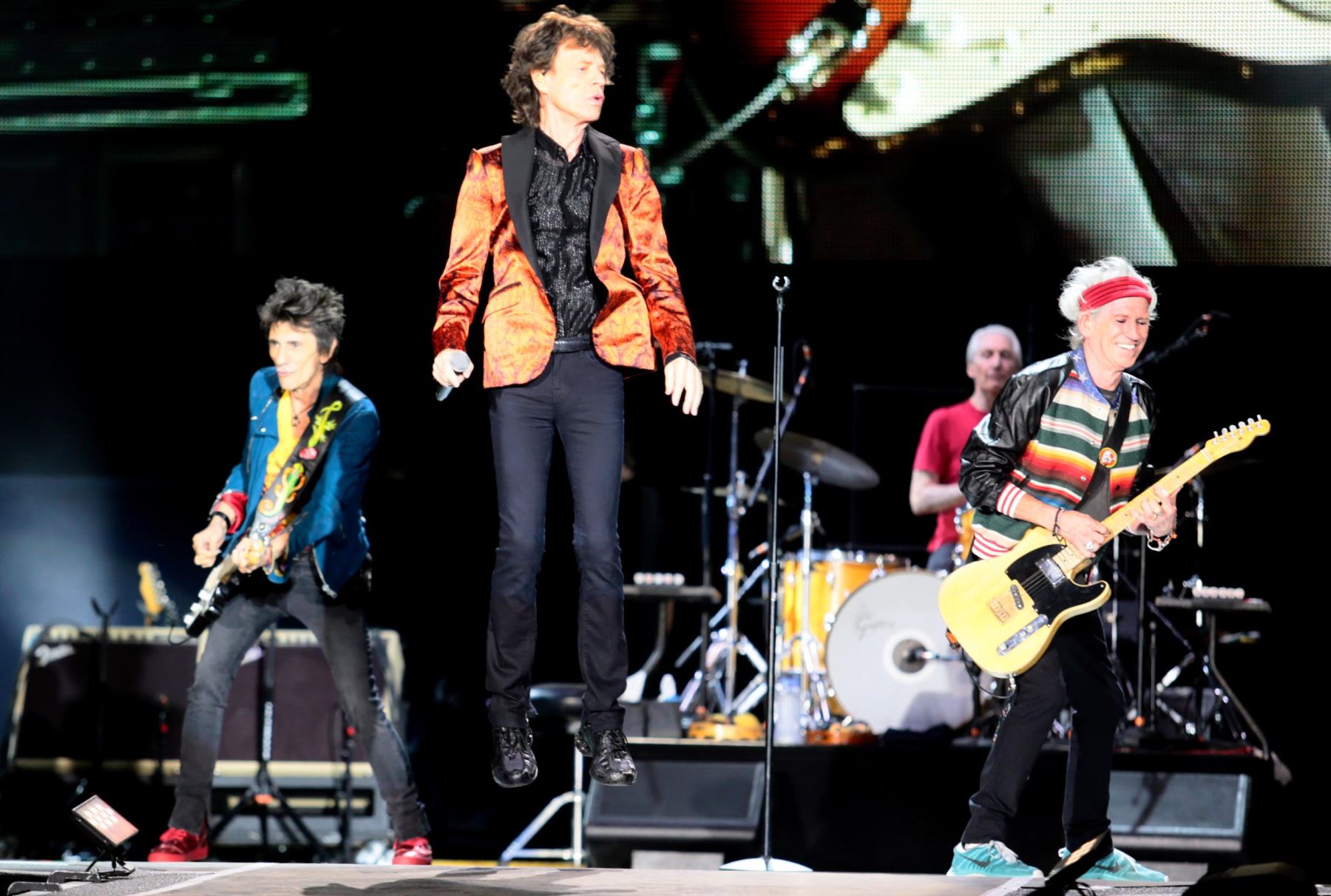LIMA,PERÚ-MARZO 06. La legendaria banda Rolling Stones ofrece  su concierto en el Estadio Monumental de Lima, presentación esperada por sus fanáticos peruanos durante varias décadas. Foto: ANDINA/Carlos Lezama