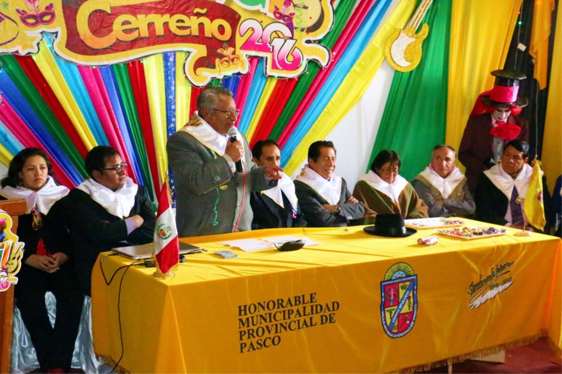 La Municipalidad Provincial de Pasco anunció hoy que del 12 al 16 de marzo se realizará la 136° edición del "Carnaval Cerreño y Homenaje a la Muliza", festividad cultural que se celebra en la ciudad más altoandina del Perú, ubicada a más de 4,000 metros sobre el nivel del mar.